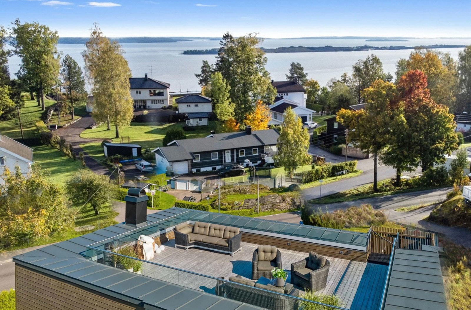 Flott beliggende tomt i attraktivt nabolag i Holmestrand. (AI generert bilde som viser hvordan utsikten kan bli). Galleribilde