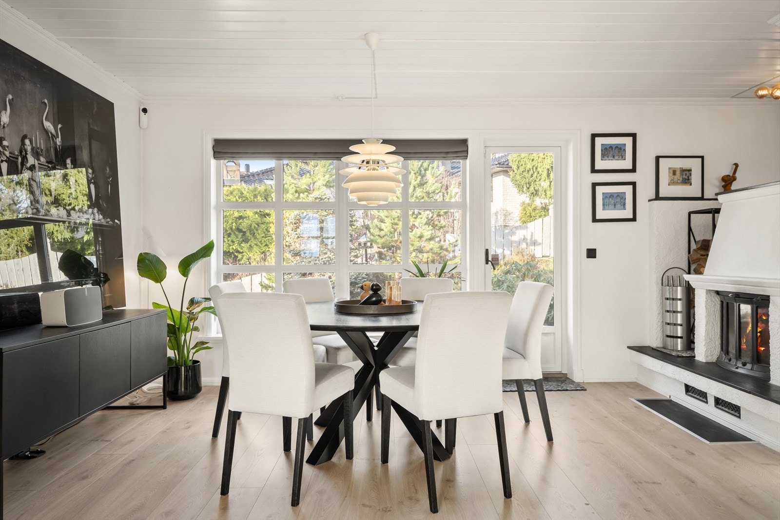 Hyggelig med peis Galleribilde