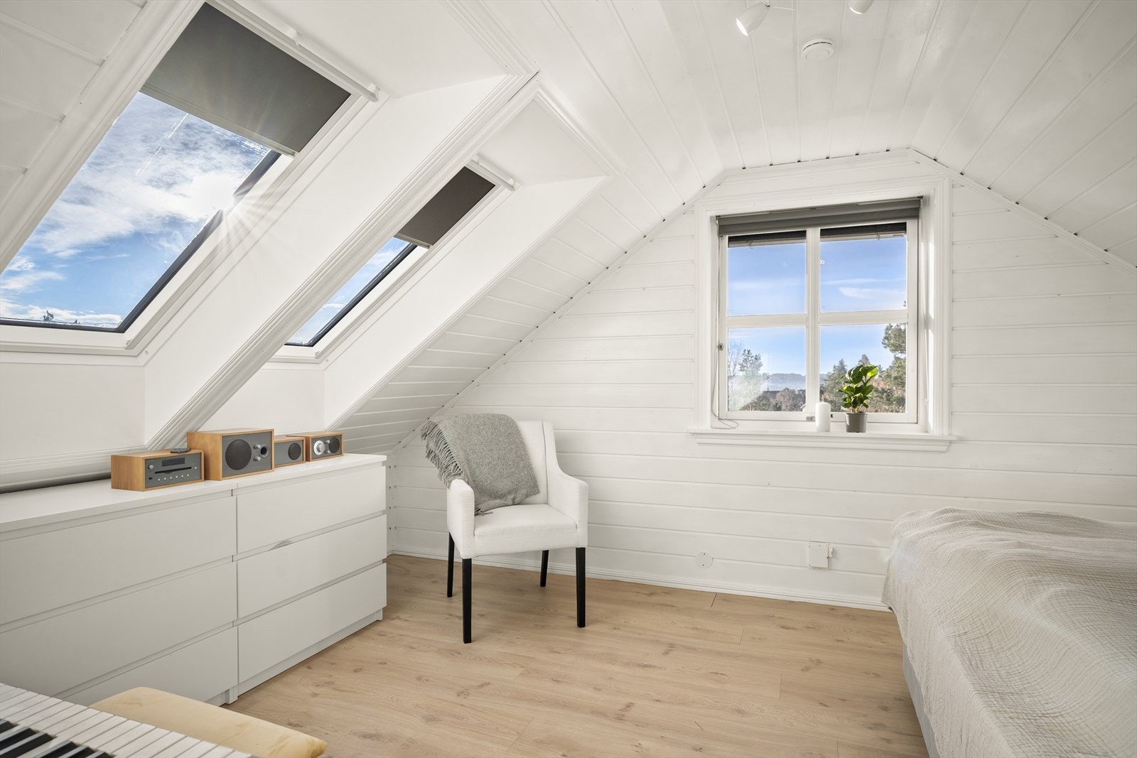 Loftetasje med to romslige allrom/soverom og wc Galleribilde