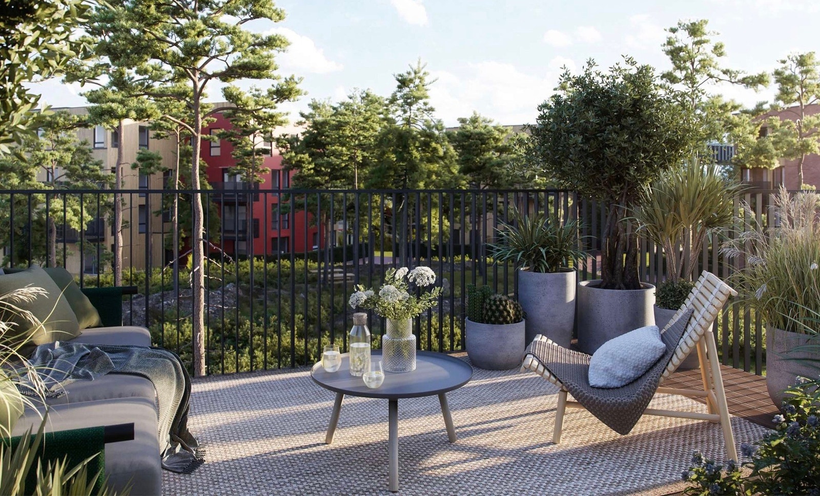 Bilde er lånt fra utbygger og er kun ment som en illustrasjon av prosjektet. Bilde vil avvike fra ferdig leveranse og fra den aktuelle leiligheten Galleribilde