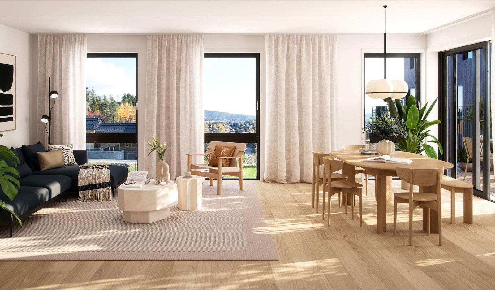 Bilde er lånt fra utbygger og er kun ment som en illustrasjon av prosjektet. Bilde vil avvike fra ferdig leveranse og fra den aktuelle leiligheten Galleribilde