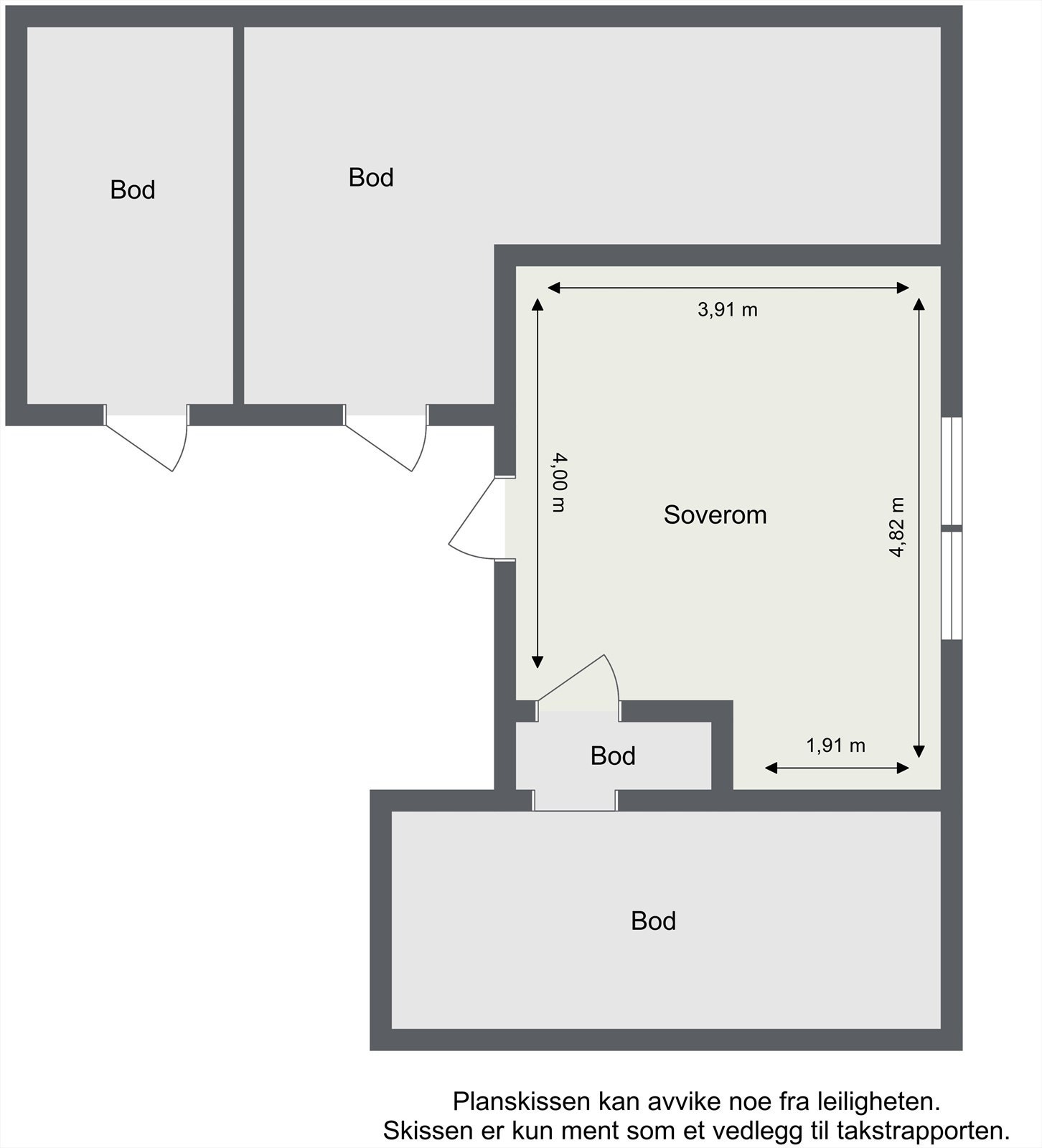 Plantegning over loftsrommet Galleribilde