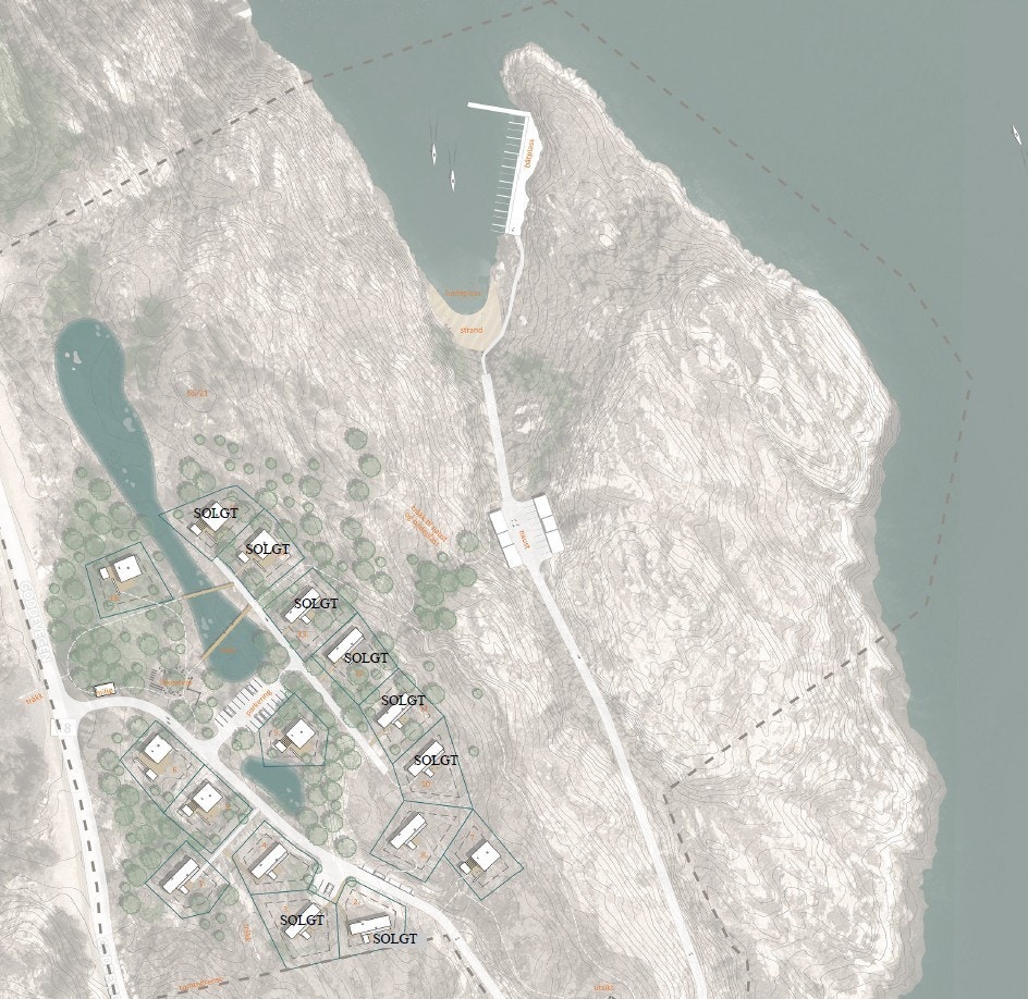 Kart over ledige tomter Galleribilde