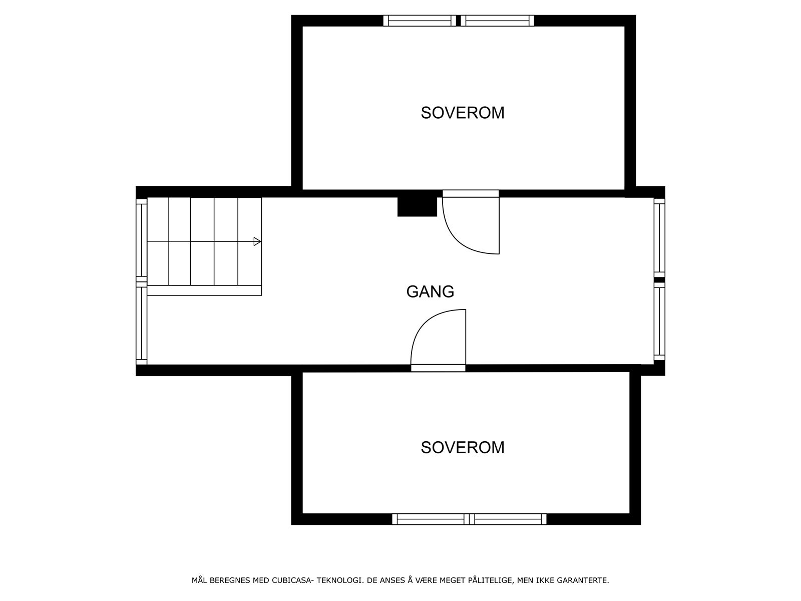 Plantegning enebolig 2. etasje. Galleribilde