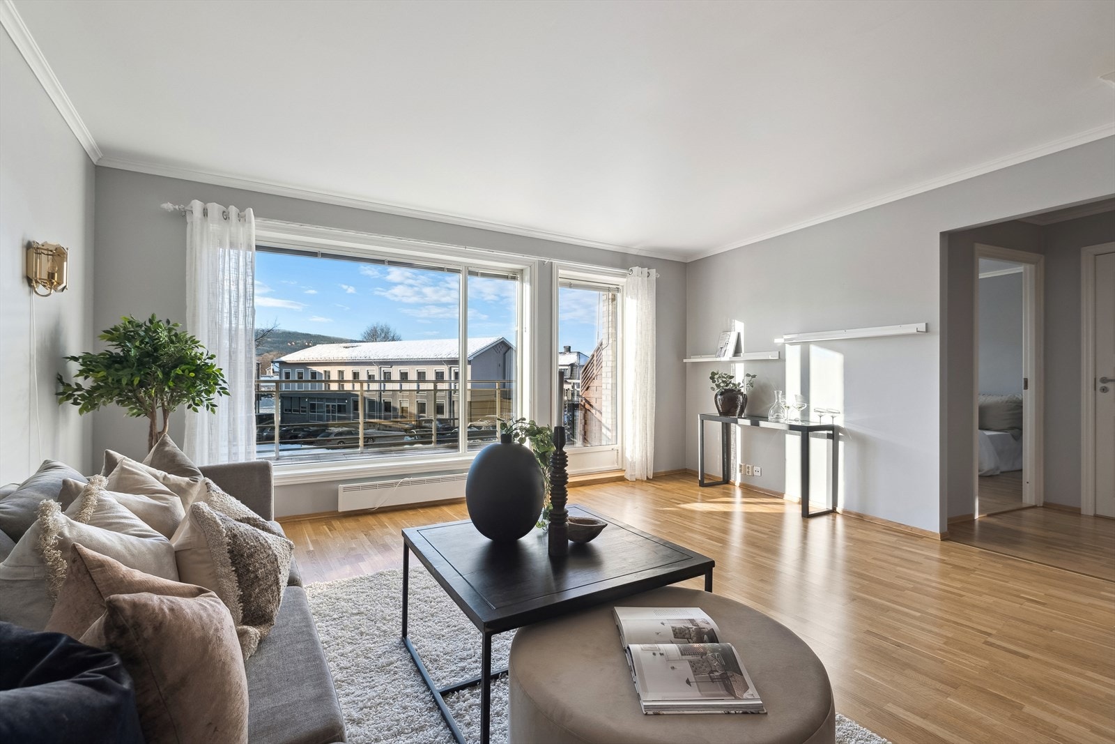 Store vindusflater mot syd Galleribilde