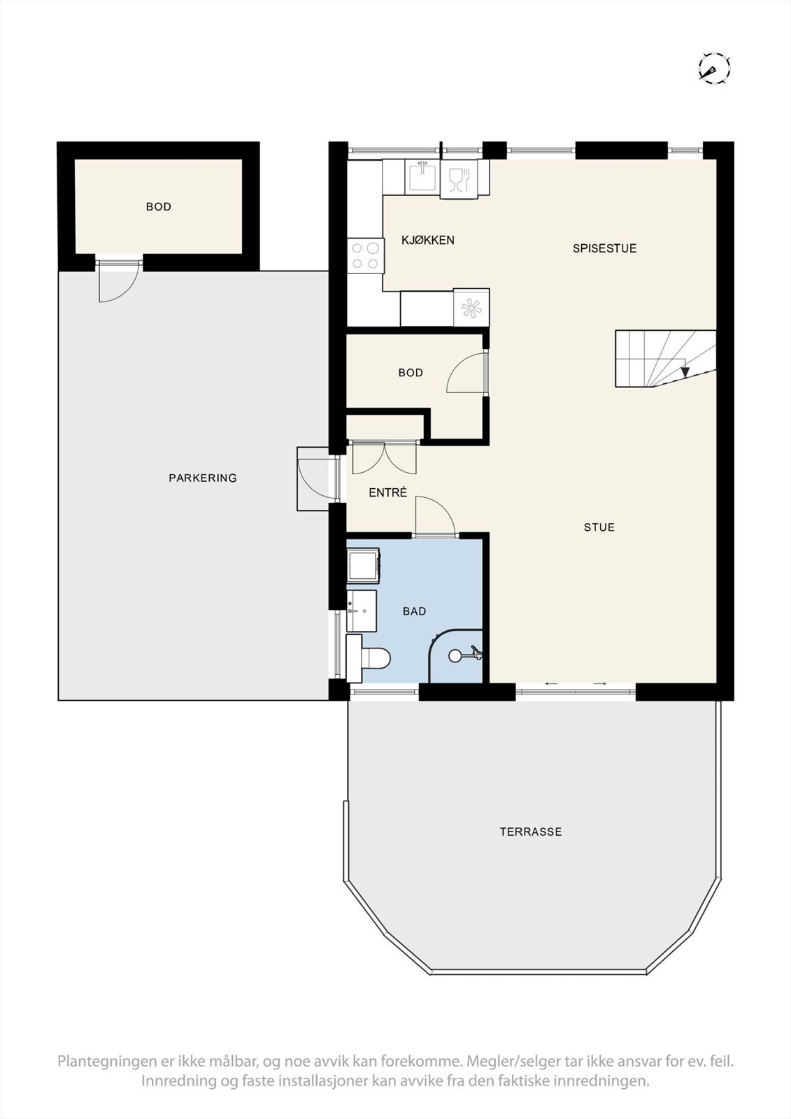 Plantegning første etasje Galleribilde