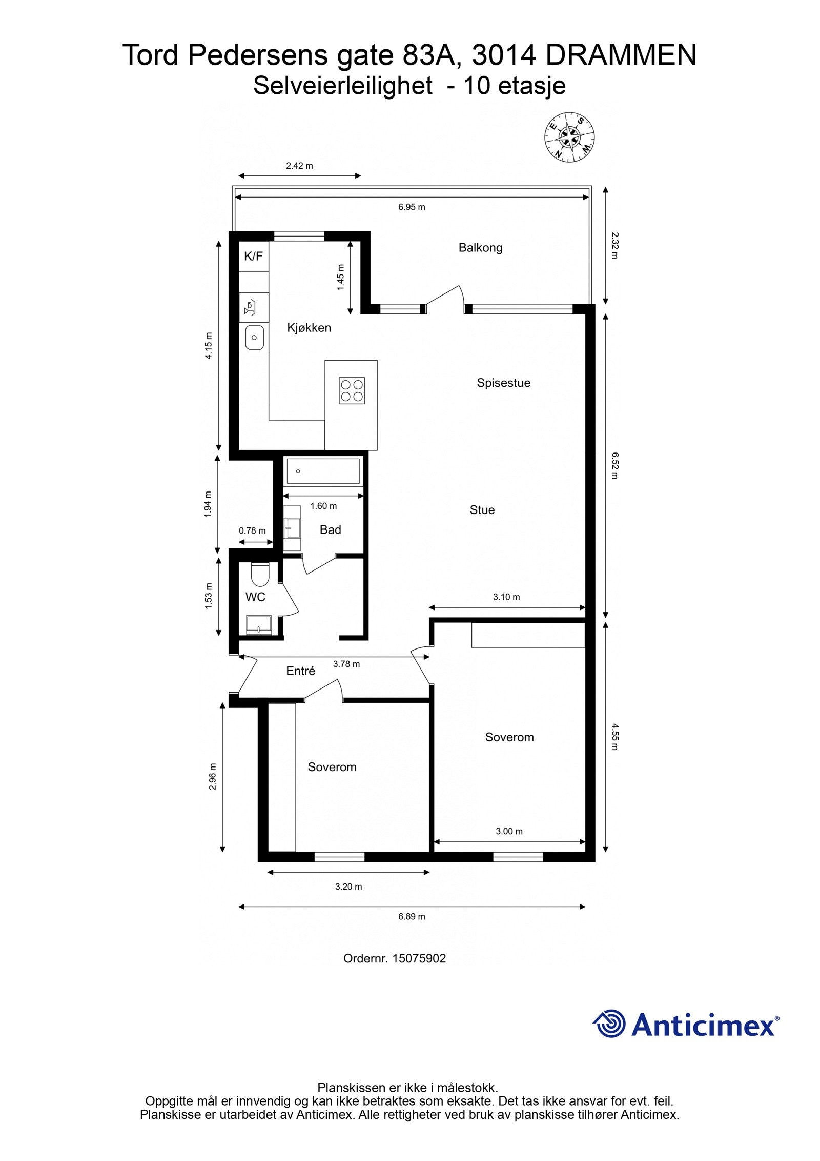 Plantegning - 10 etasje Galleribilde