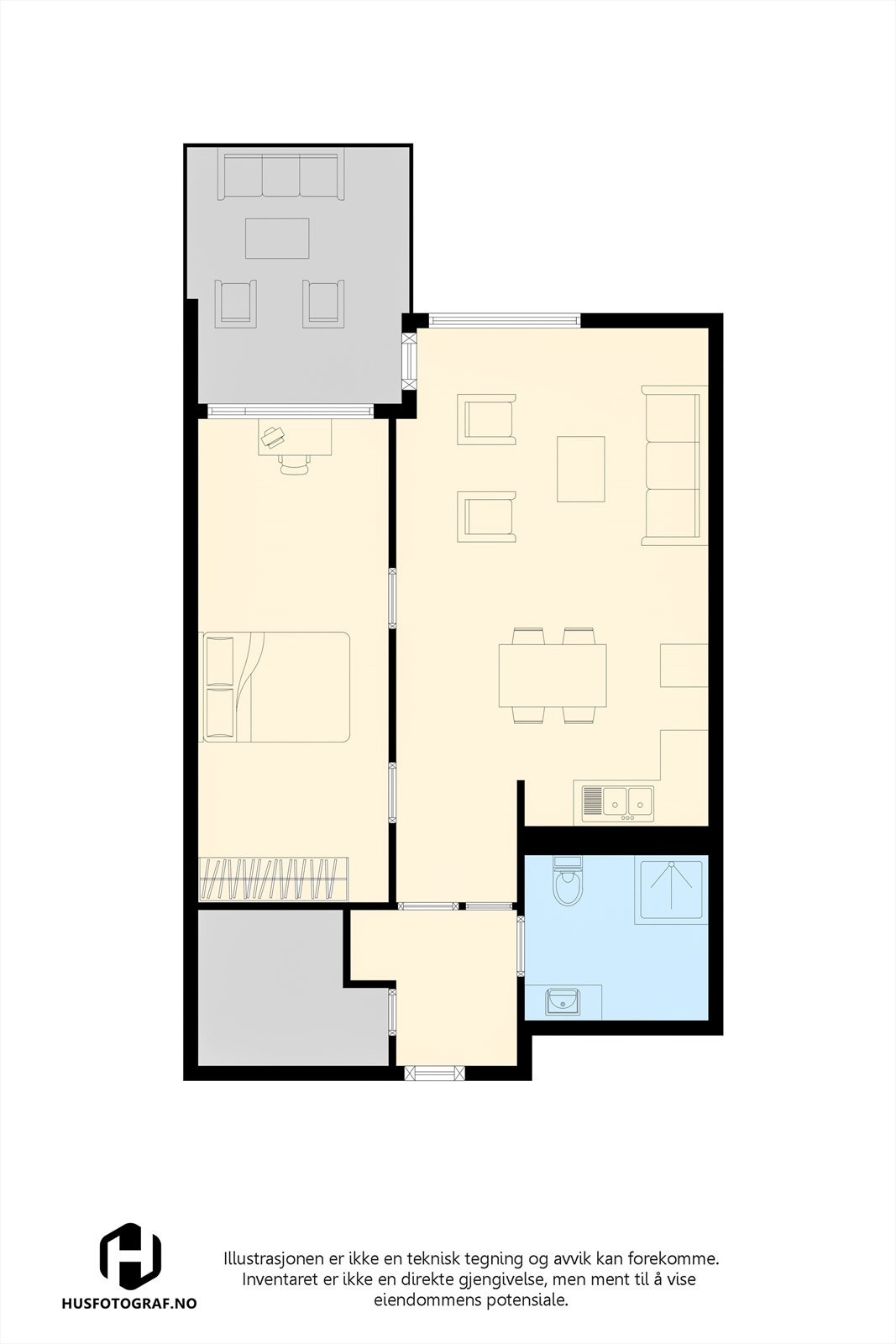 Romslig planløsning Galleribilde