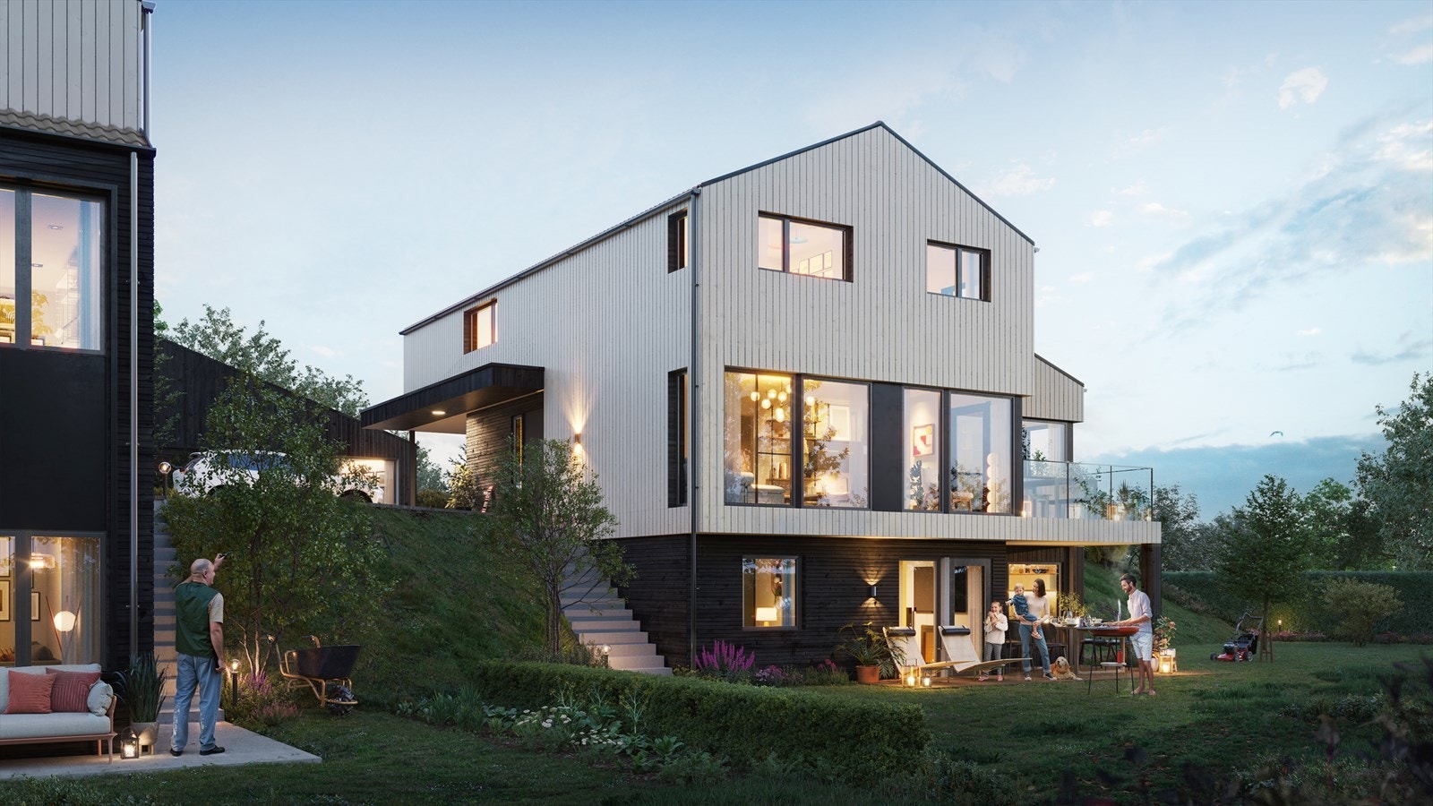 Harahaugane 38 - Frittligende, stor enebolig i nyetablert boligfelt på Sørbø (illustrasjon). Galleribilde