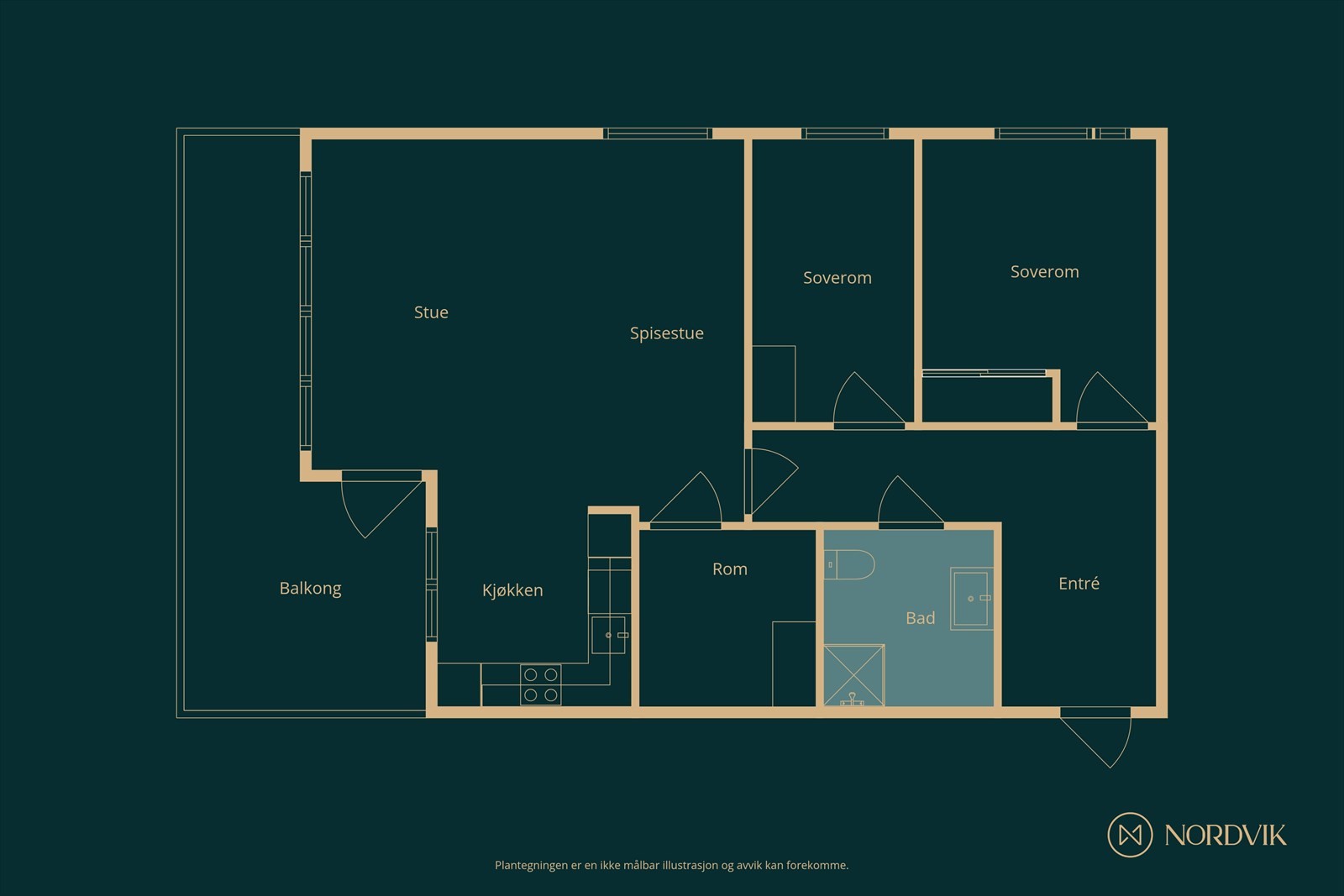 Plantegning 3. etasje Galleribilde