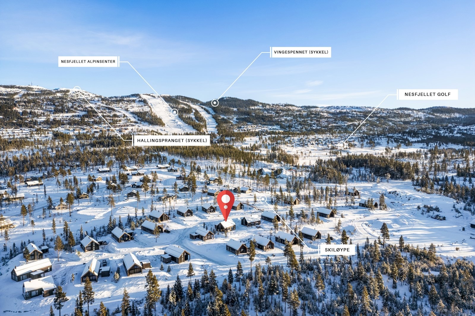 En eksklusiv og nyere familiehytte på Nesbyen fra 2021. Nesbyen- kalles gjerne "Hjertet i Hallingdal". Galleribilde