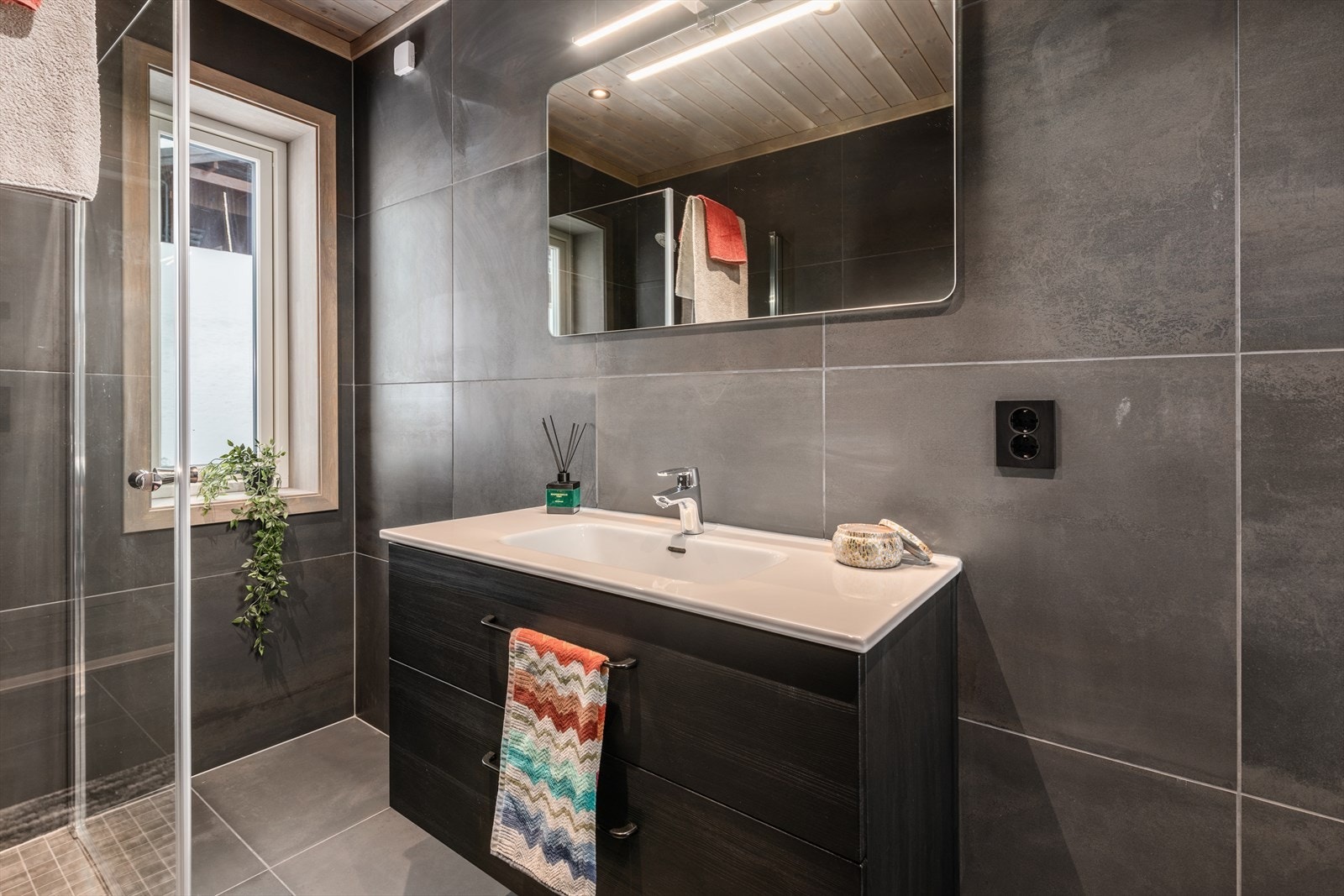 Badet har også opplegg for vaskemaskin. Galleribilde