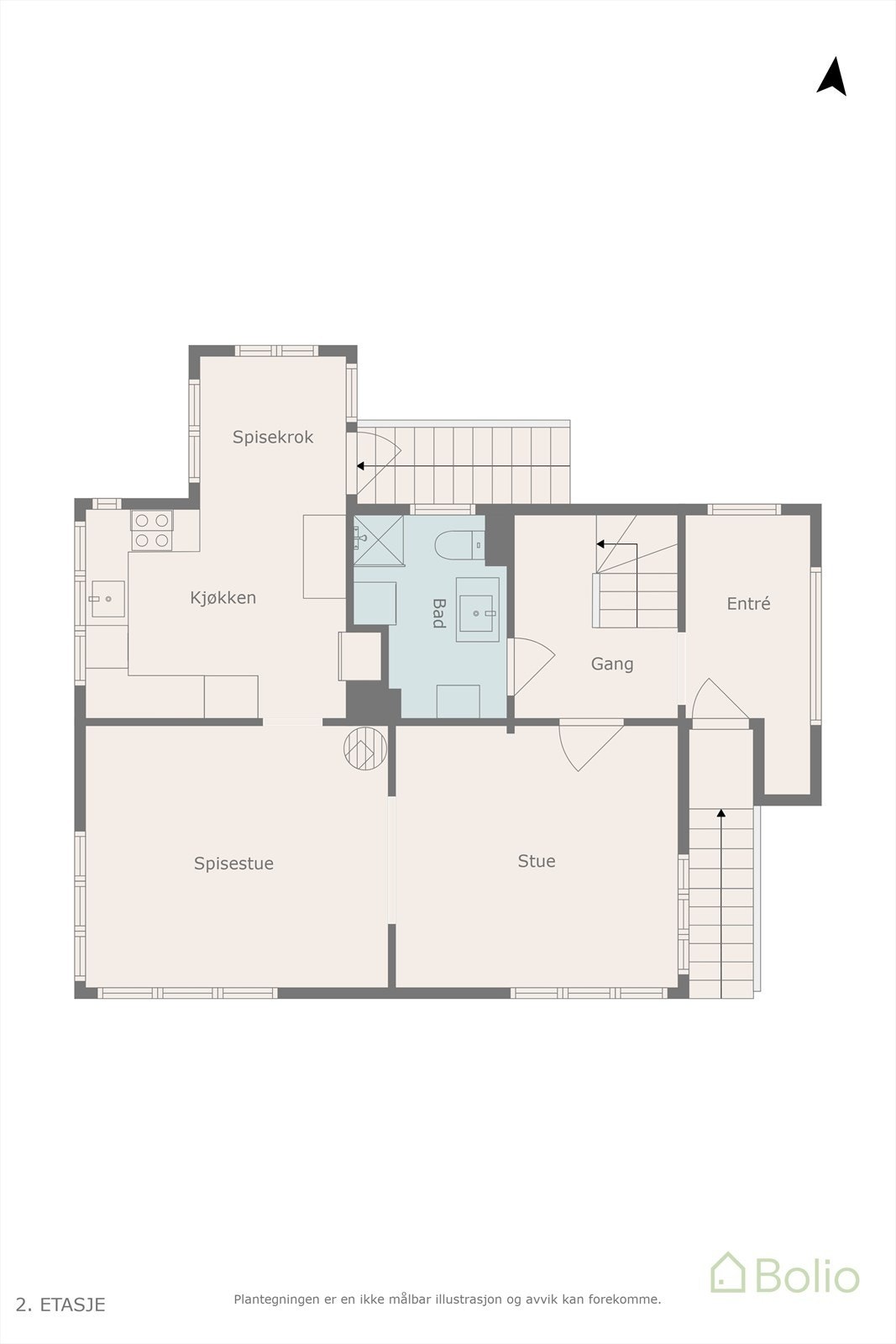 Plantegning 1. etasje Galleribilde