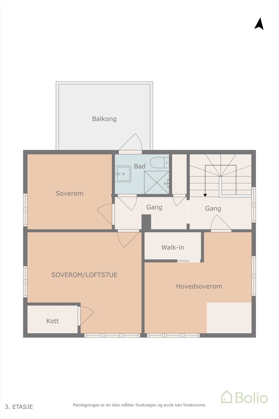 Plantegning 2. etasje Galleribilde