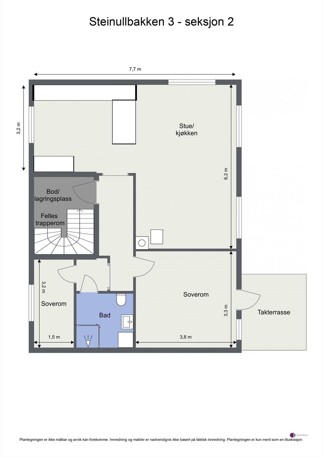 Plantegning 2. etasje Galleribilde