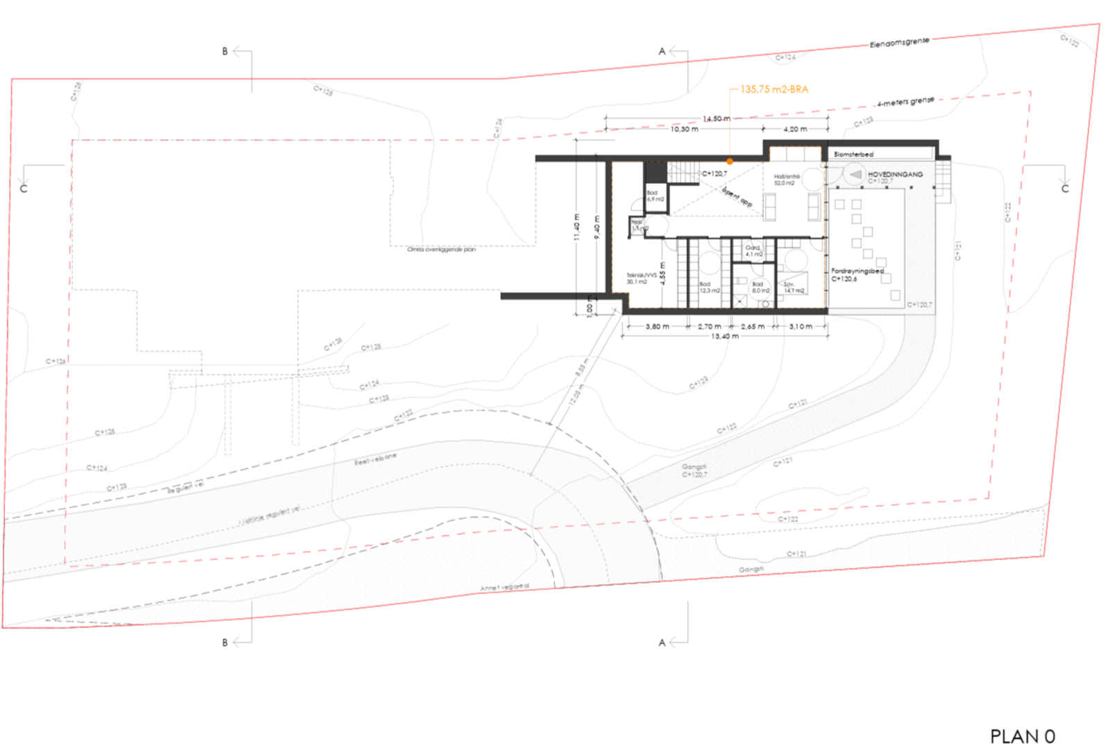 Plan underetasje Galleribilde