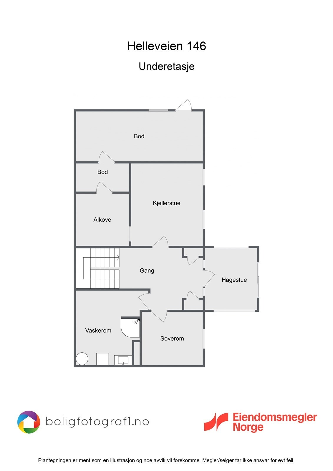 Plantegning underetasje Galleribilde