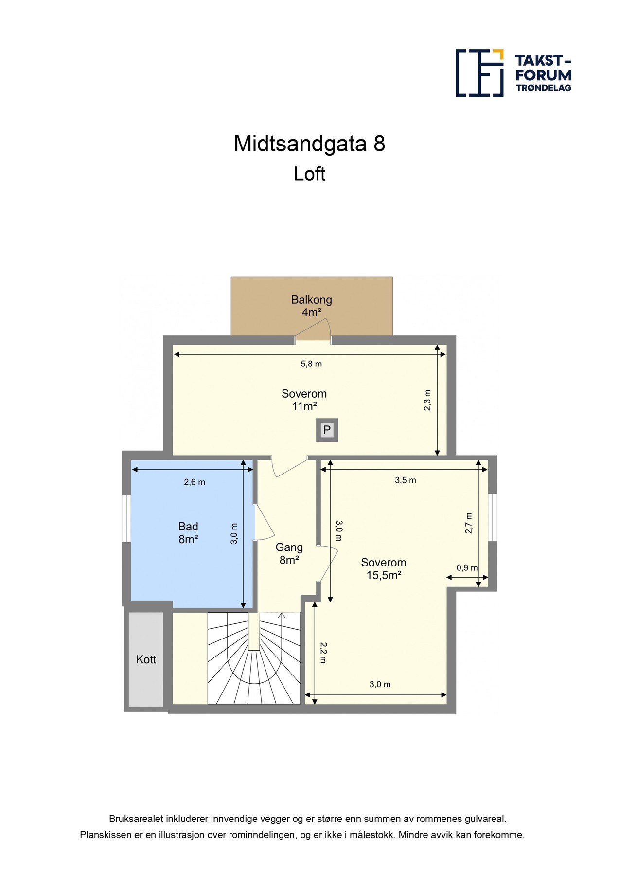 Plantegning loft. Galleribilde