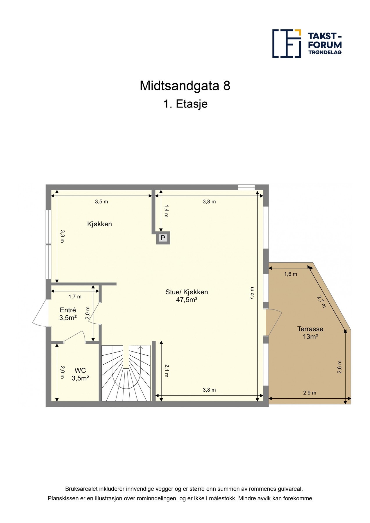 Plantegning 1. etasje Galleribilde