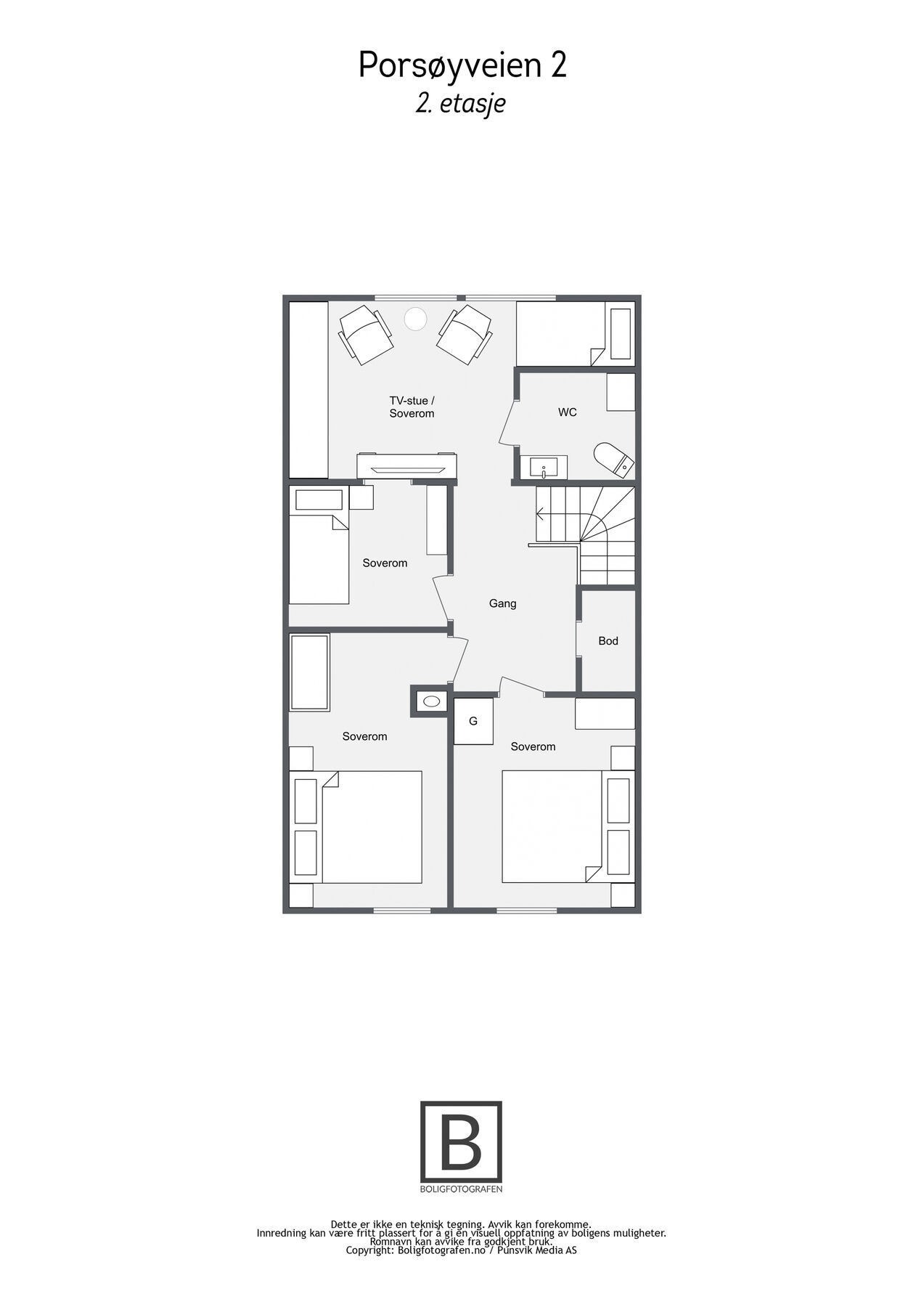 Plantegning 2. etasje Galleribilde