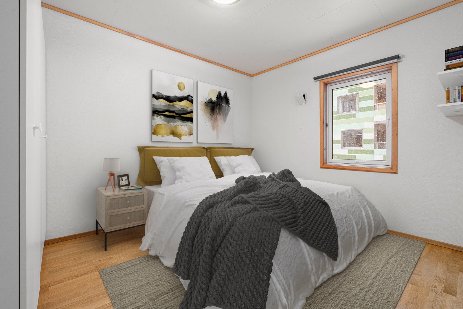 Boligen har en god planløsning med store rom. (Bildet er 3D-skissert og ment som illustrasjon).