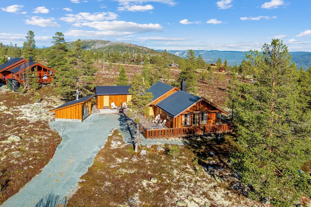 En velholdt fritidsbolig fra 2003 med tilhørende bod og gapahuk, plassert i naturskjønne omgivelser. Galleribilde