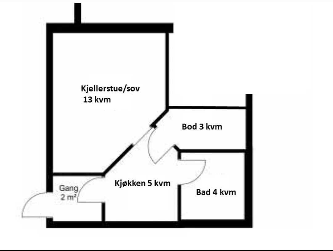 Planskisse. Areal er ca. Galleribilde