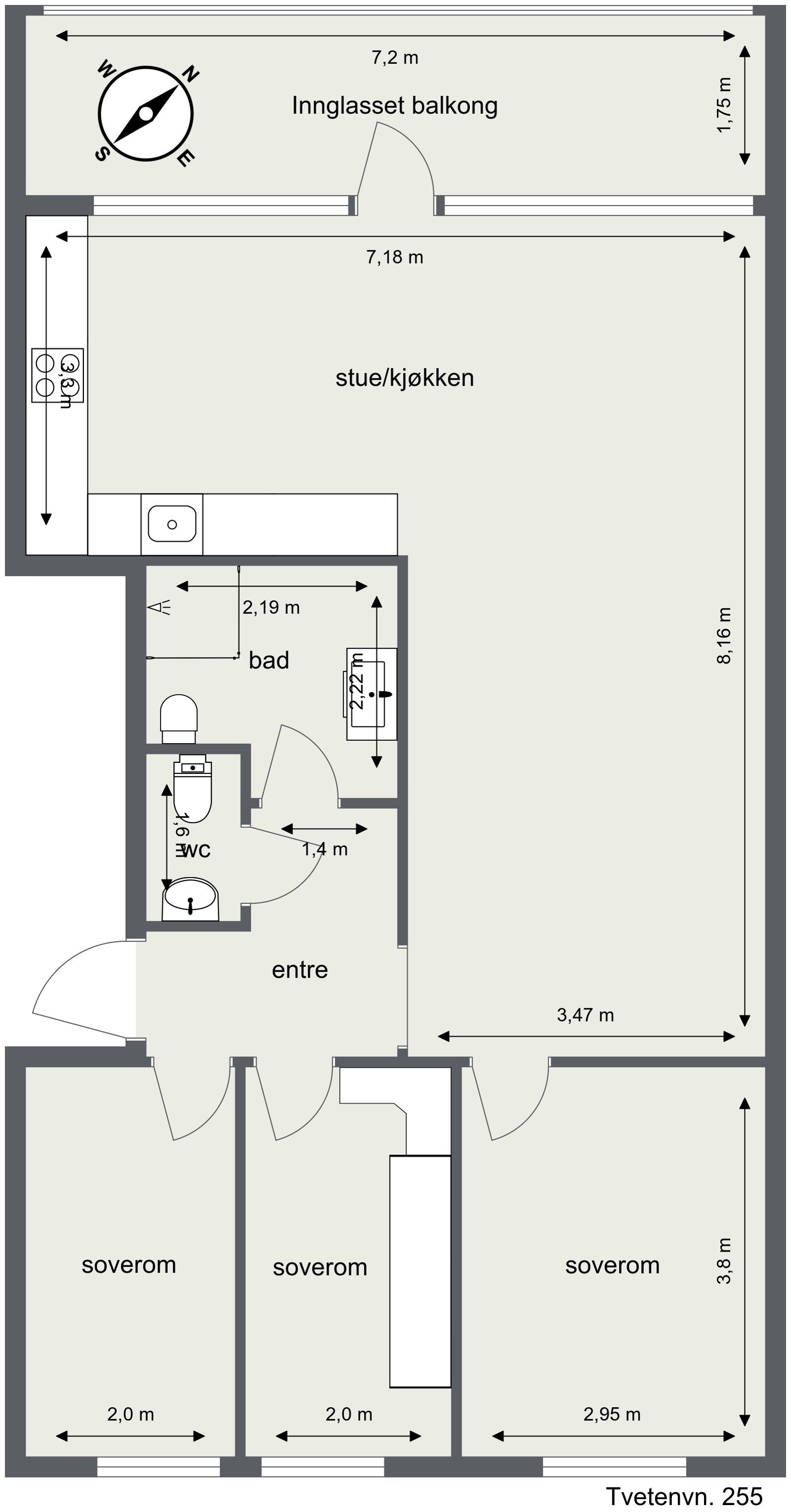 Plantegning Galleribilde