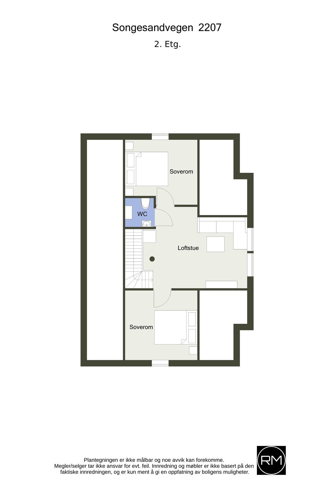 Plantegning loft. Galleribilde