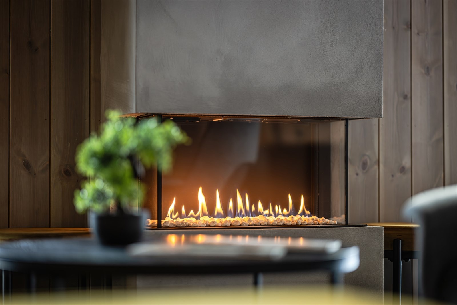 Lekker gasspeis sentralt plassert i oppholdsrommet. Galleribilde