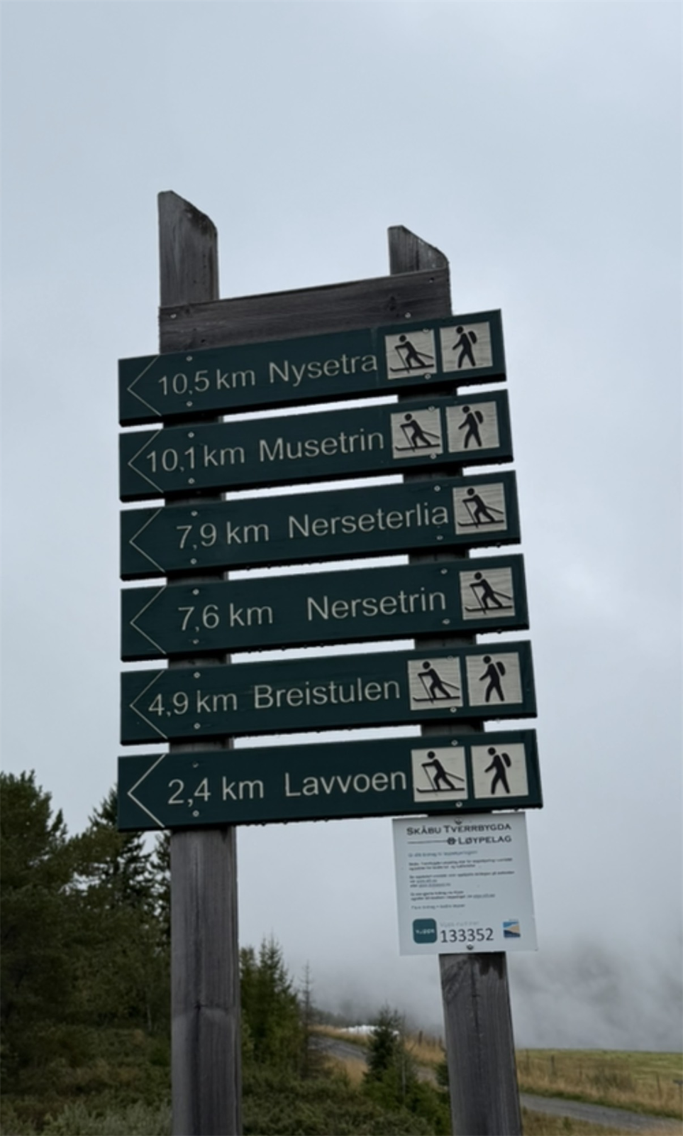 5 minutter fra hytta lgger parkeringa på Åsen. Et flott utgangspunkt for flere turalternativ. Galleribilde