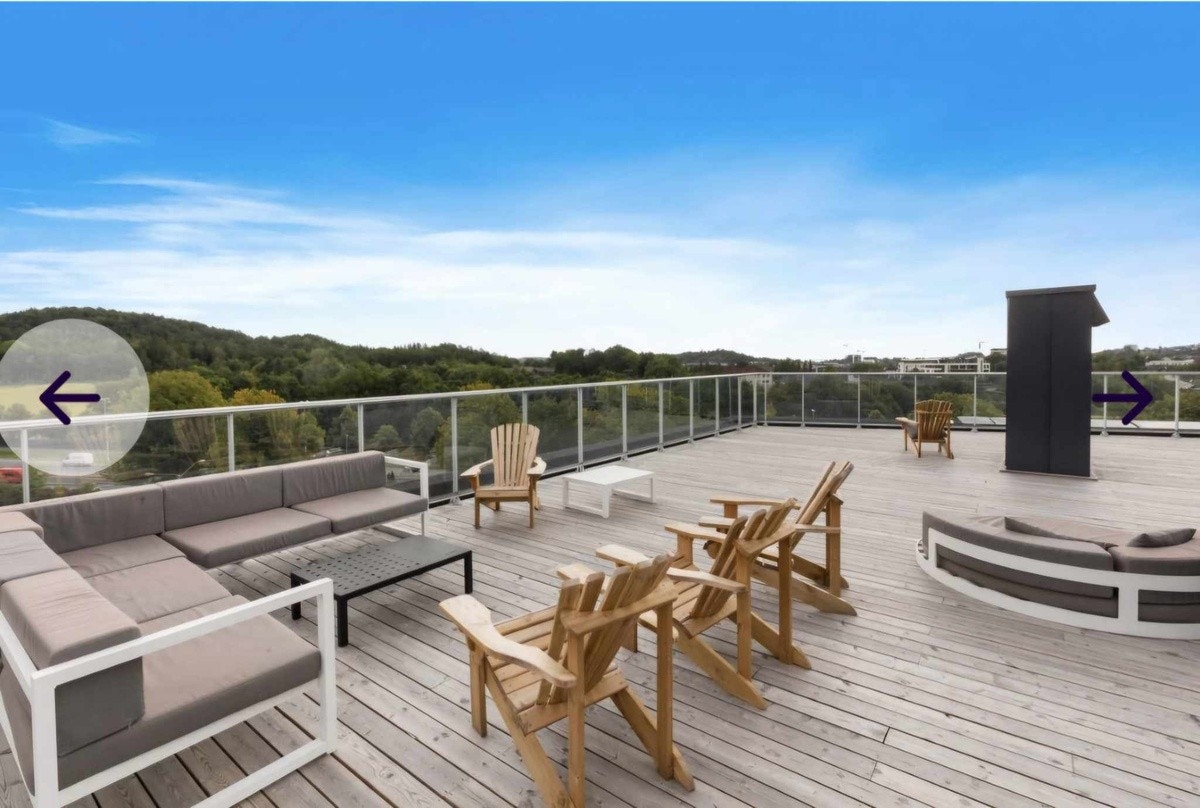 En av flere felles takterrasser. Galleribilde