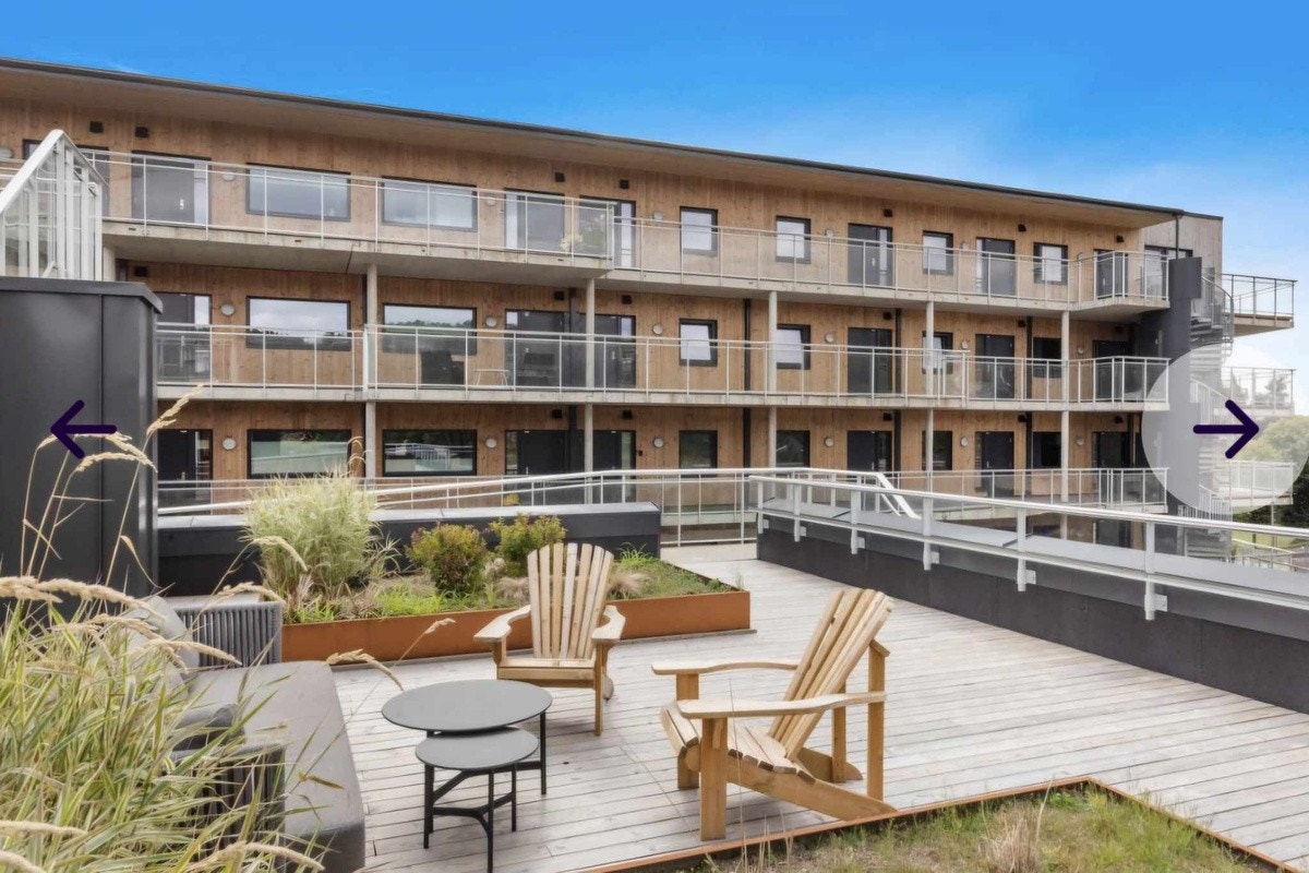 En av flere felles takterrasser. Galleribilde