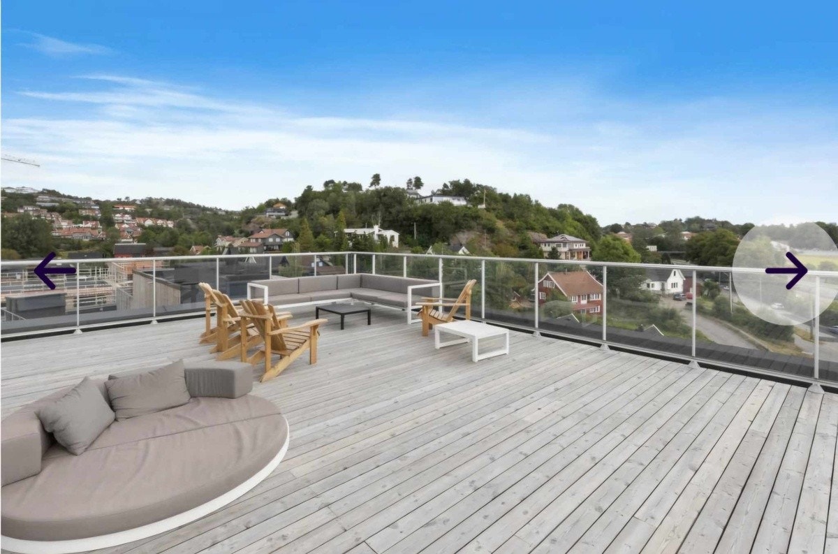 Felles takterrasse. Galleribilde