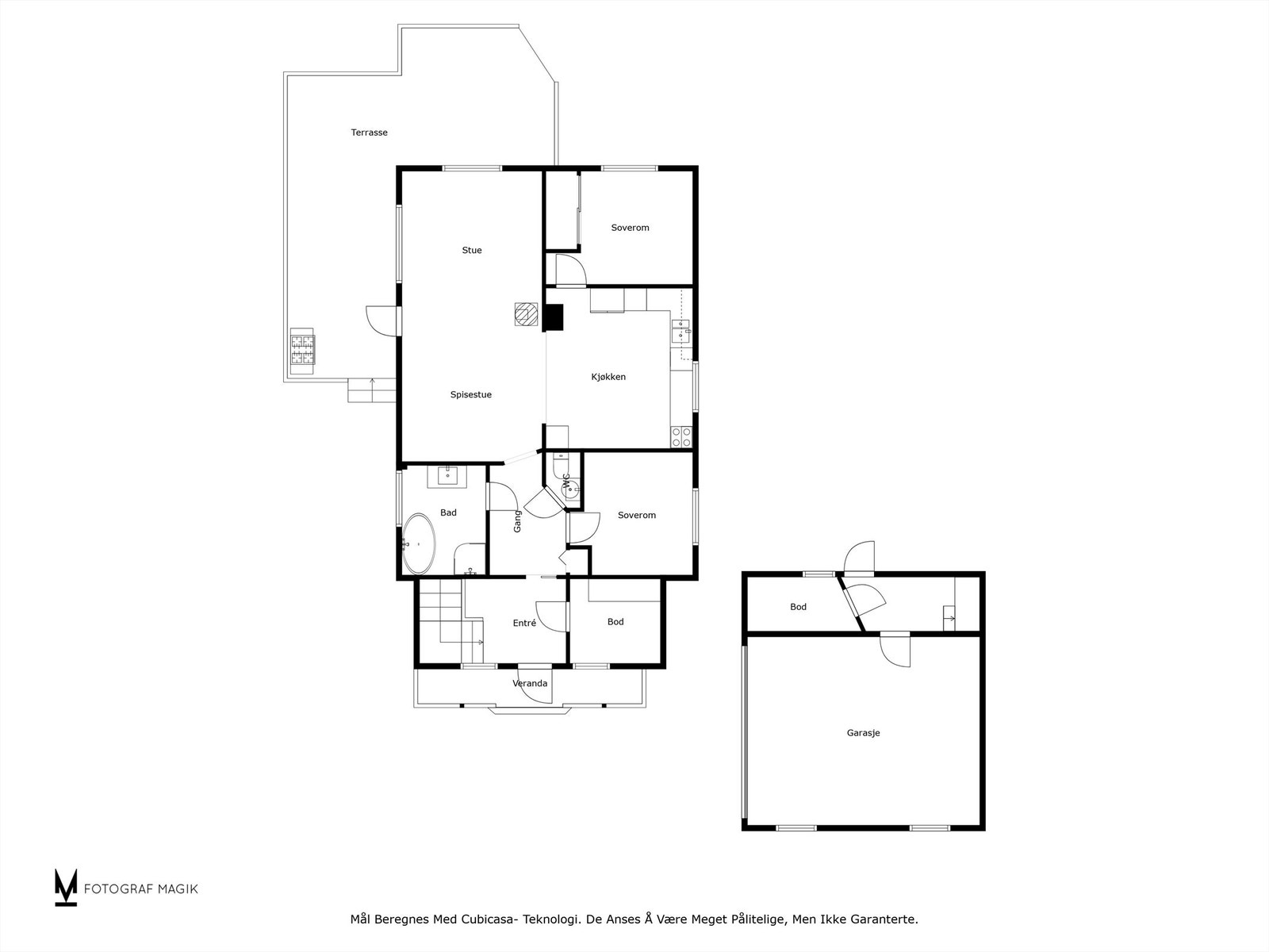 Plantegning hovedetasje Galleribilde