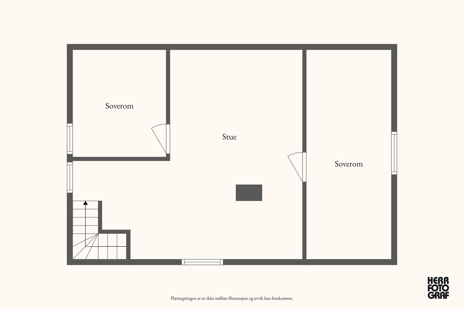 Plantegning loftsetasje. Galleribilde