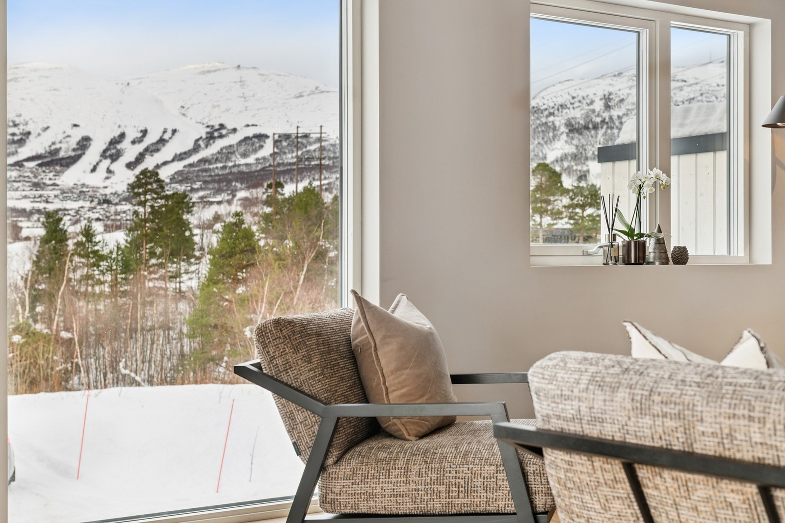 Utsikt fra stuedelen. Galleribilde