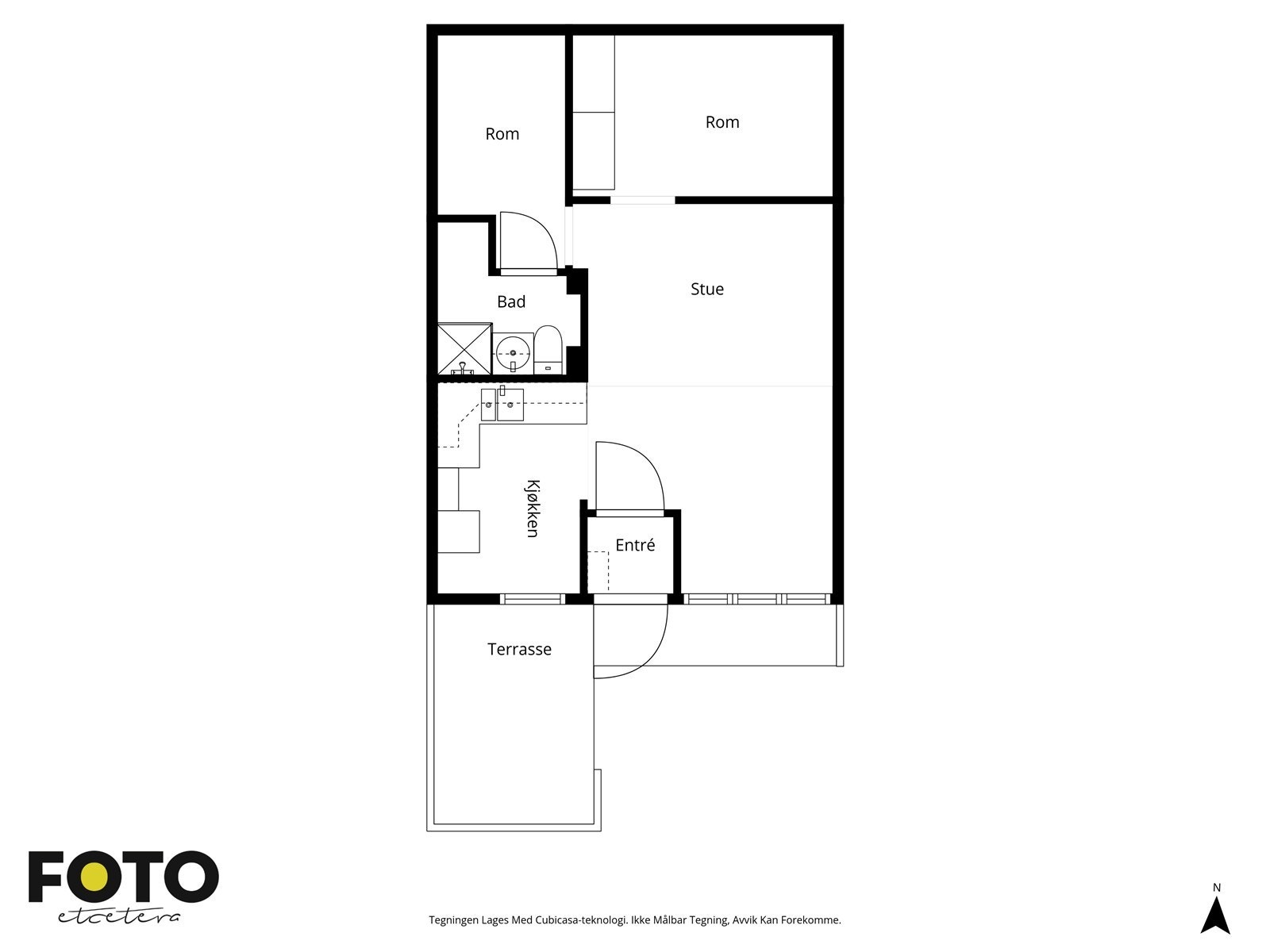 Veiledende plantegning - Ikke målbar. Galleribilde