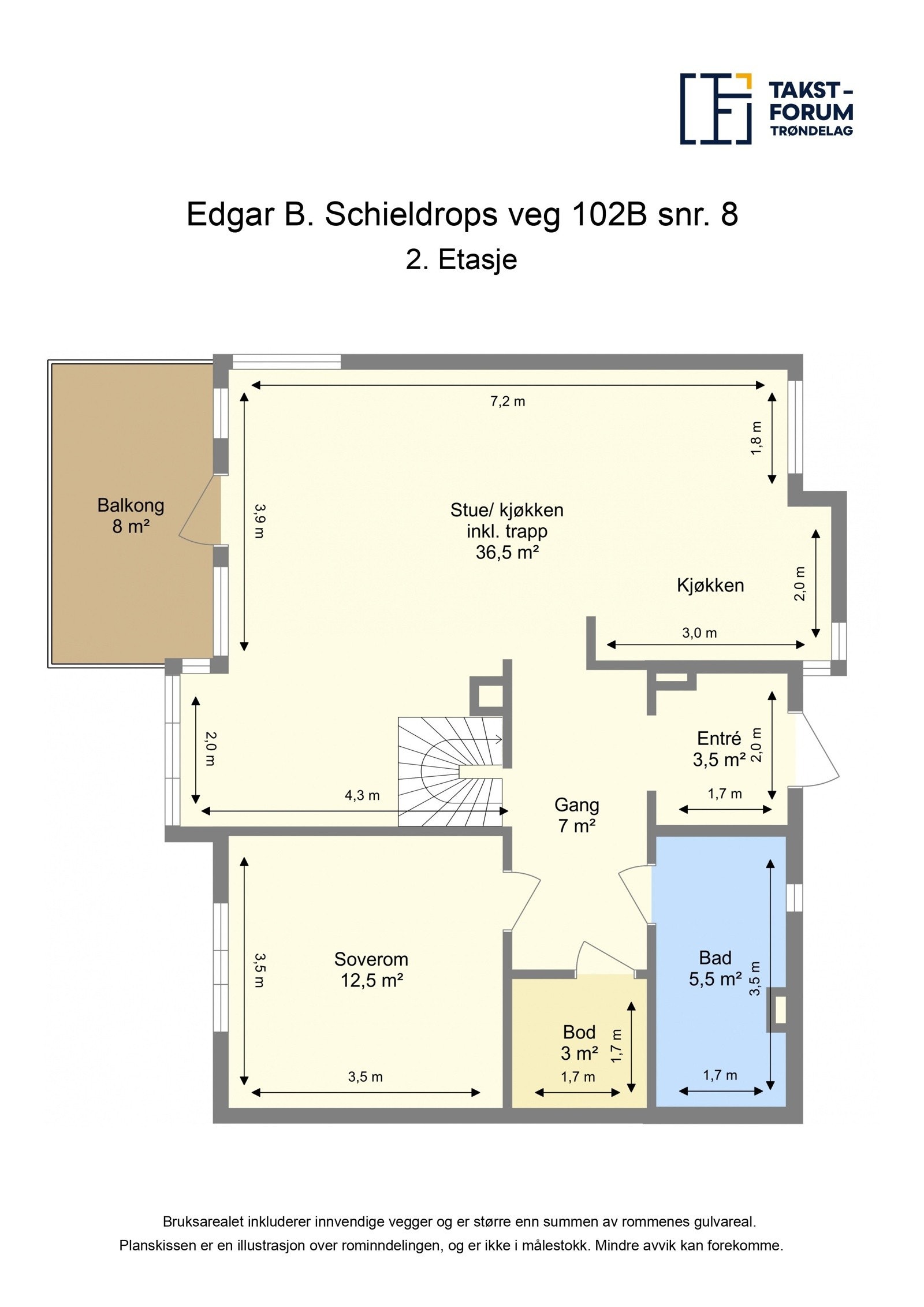 Planskisse 2. etasje. Galleribilde