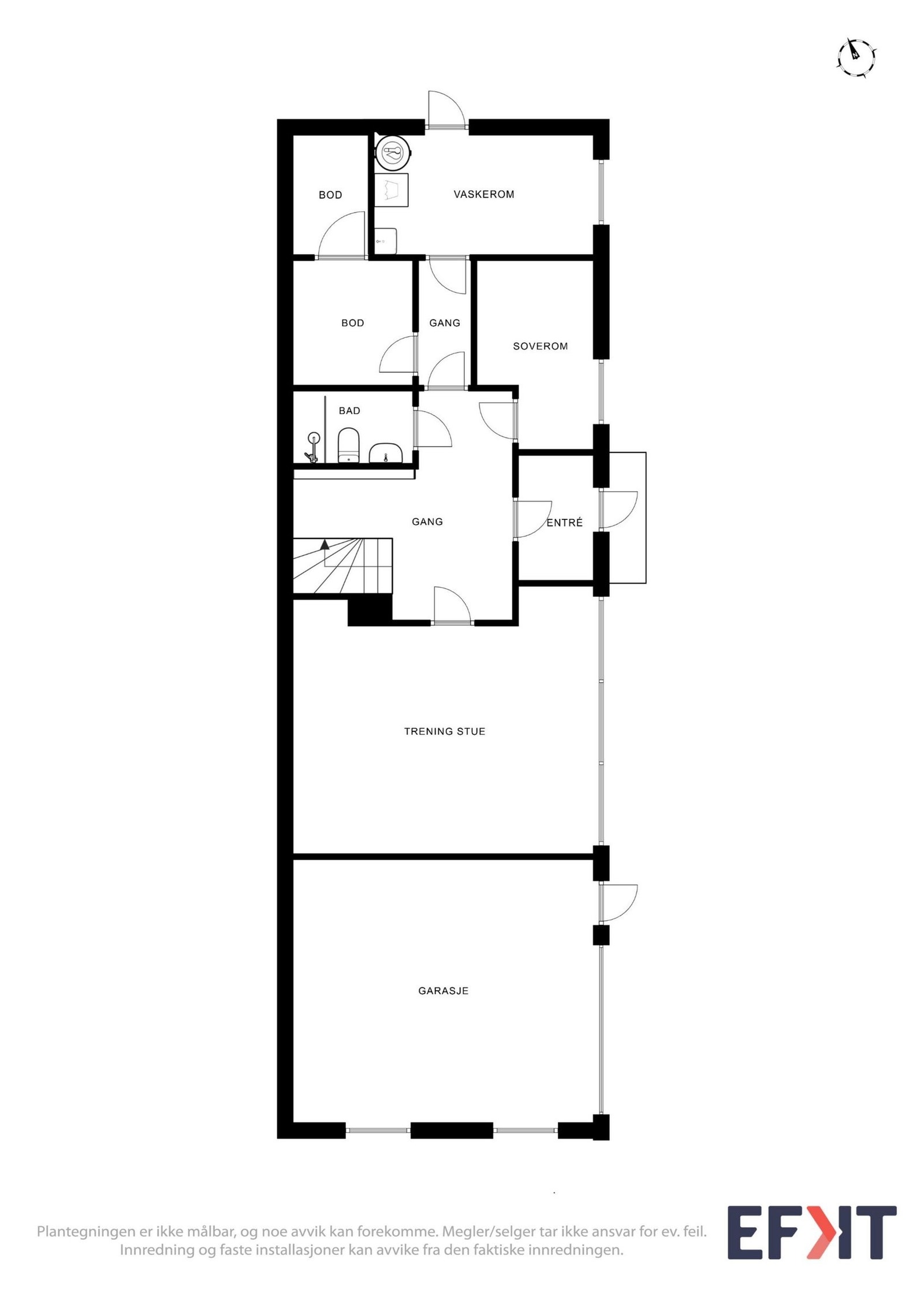 Planløsning 1. etasje Galleribilde