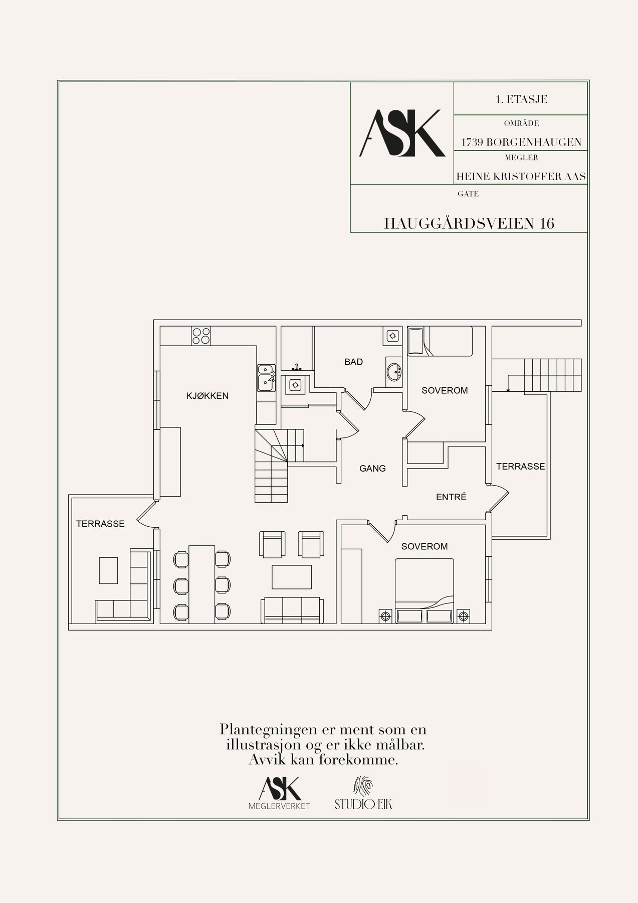 Plantegning 1. etasje. Galleribilde