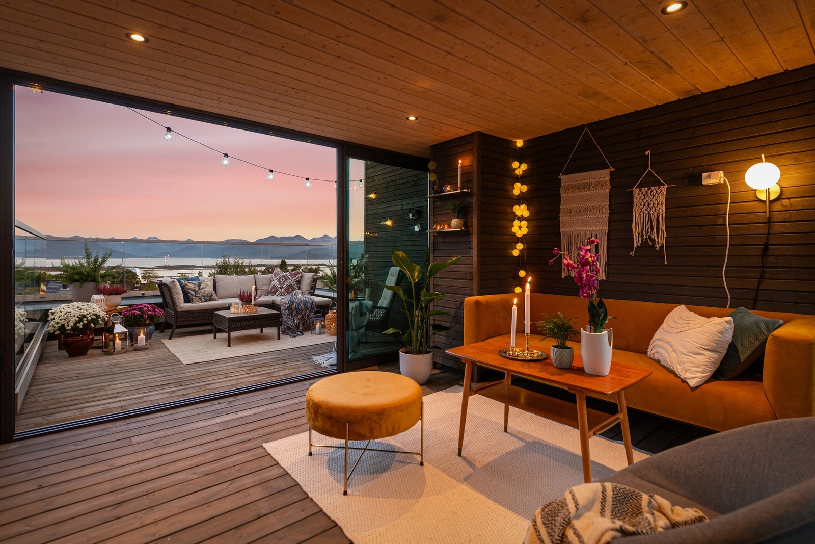 Lun vinterhage ved takterrasse Galleribilde