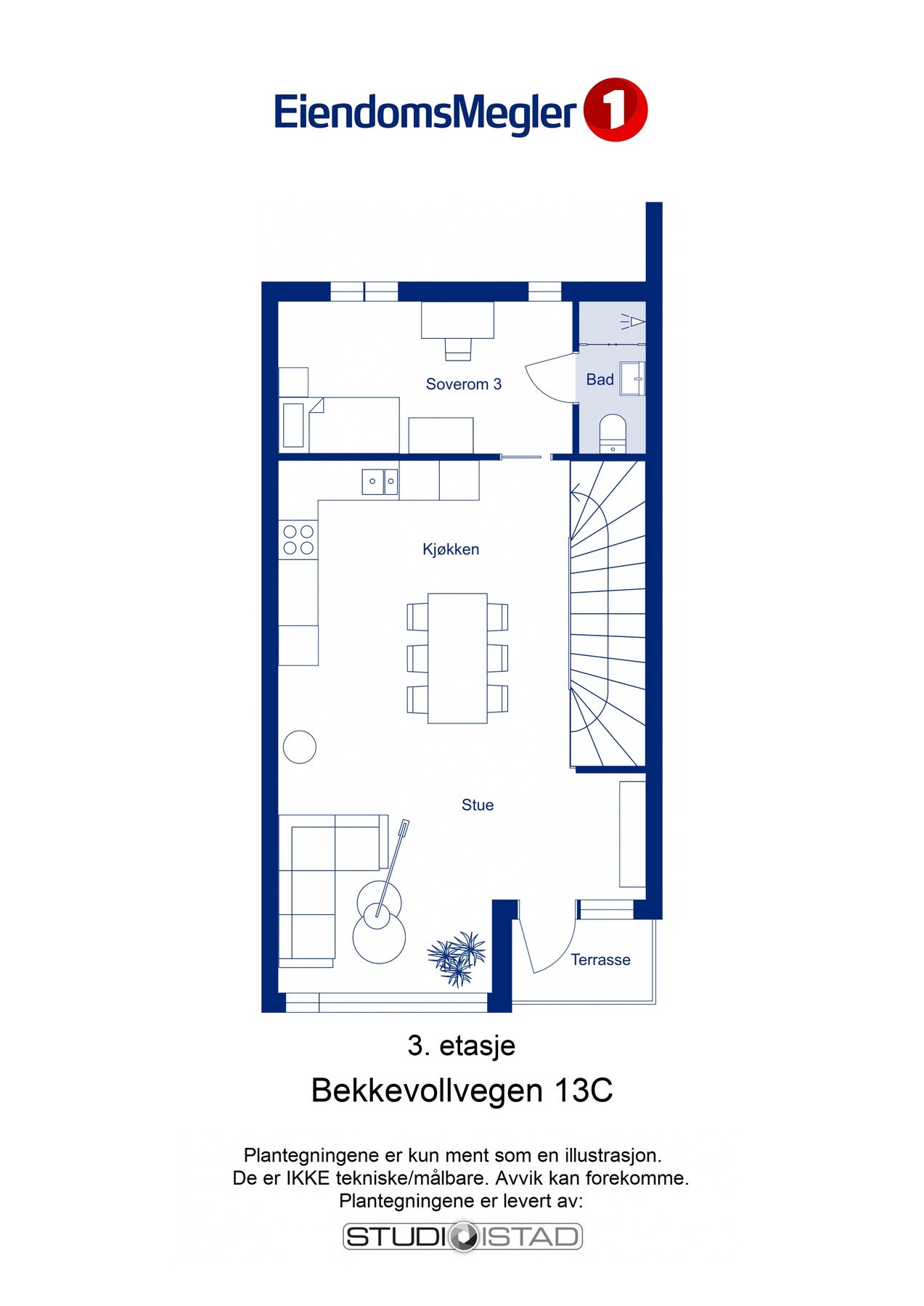 Plantegning hovedetasje Galleribilde