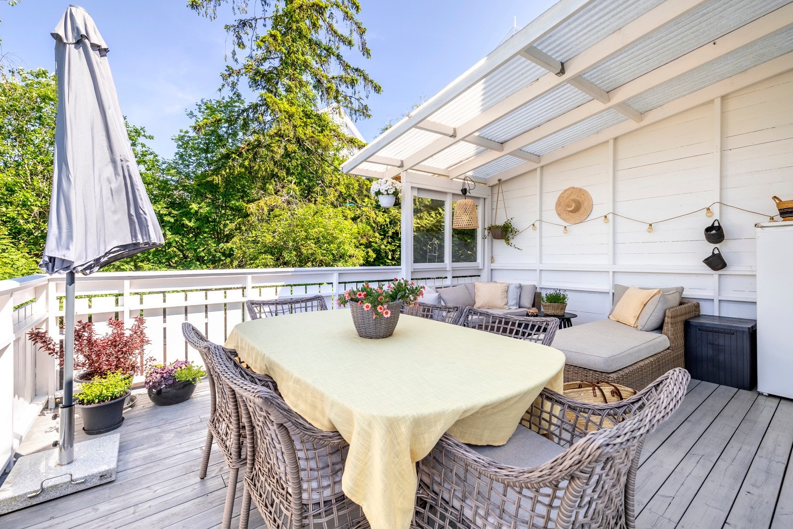 Her ligger alt til rette for hyggelige stunder utendørs. Galleribilde