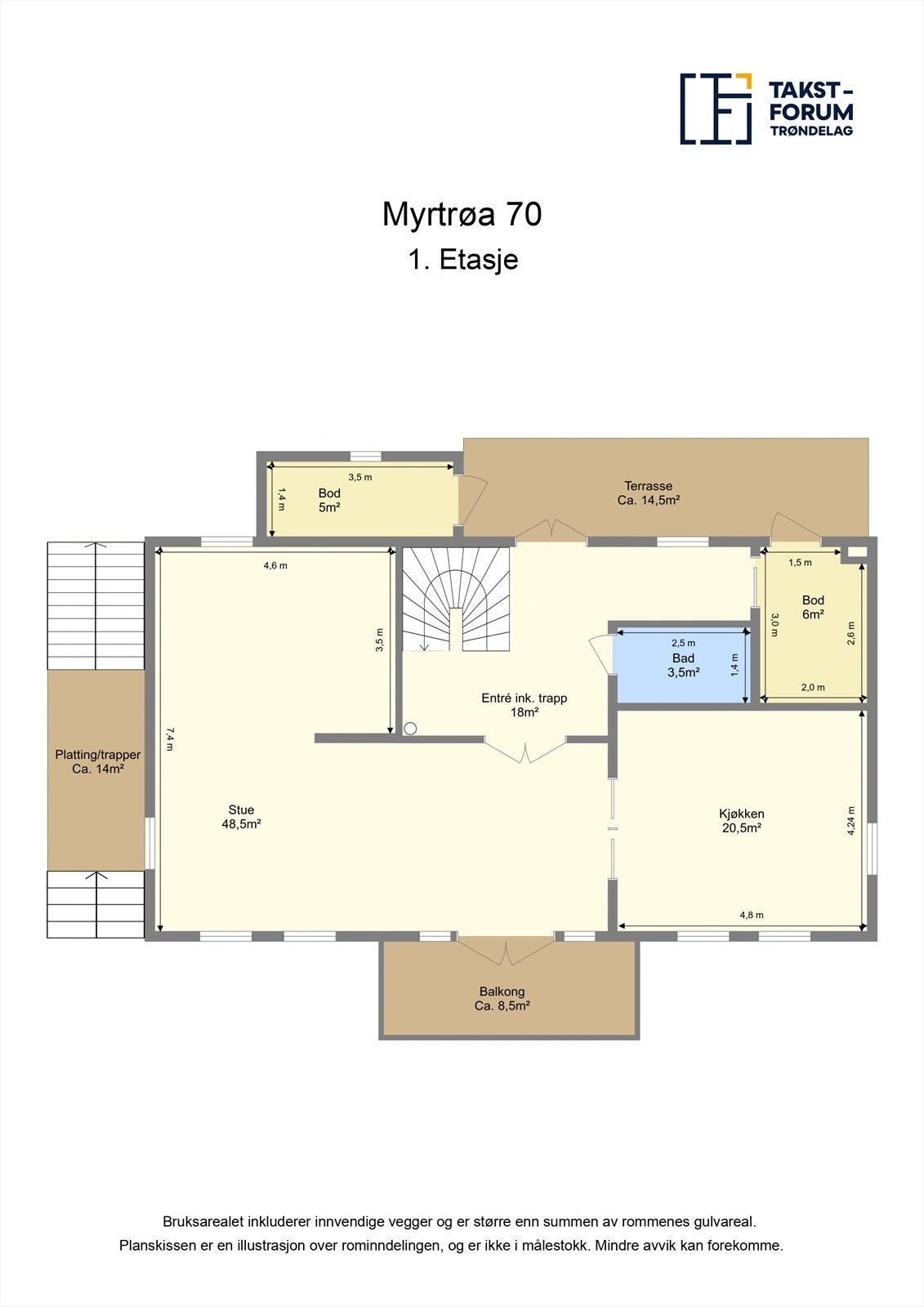 Planskisse 1. etasje Galleribilde