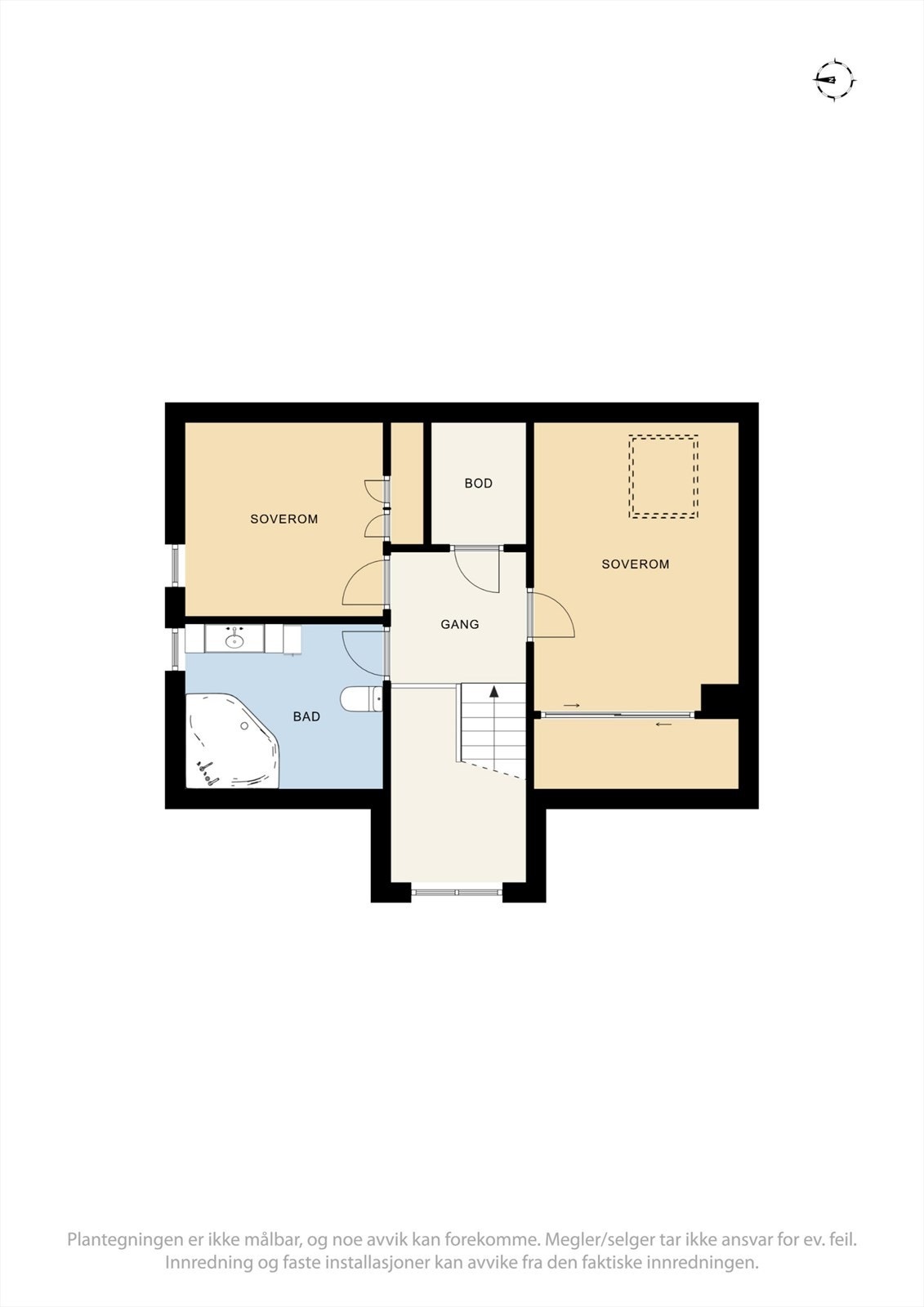 Andre etasje - Se punkt "ferdigattest". Galleribilde