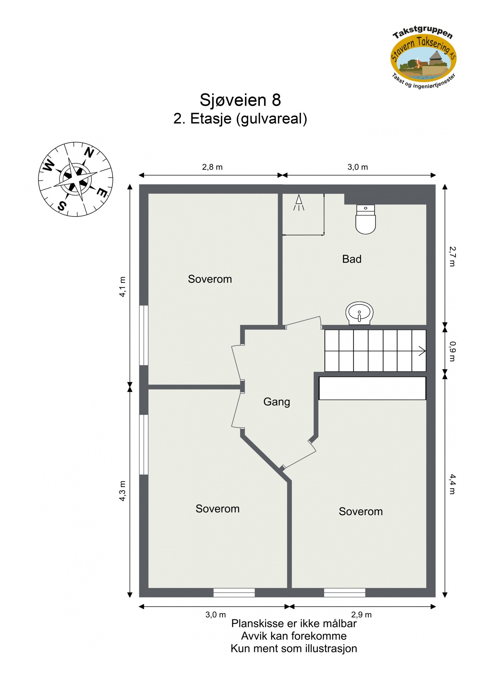 Plantegning andre etasje Galleribilde
