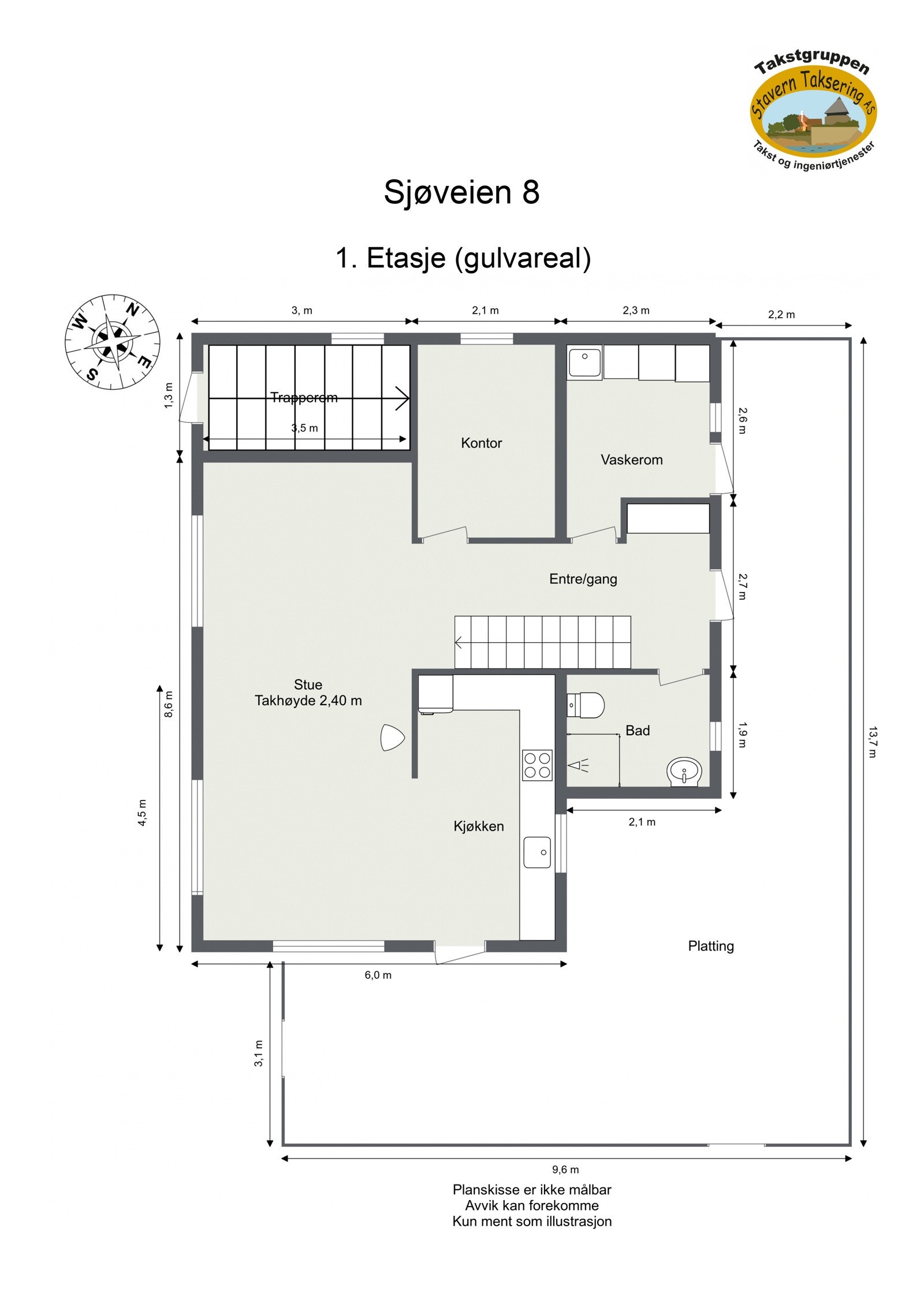 Plantegning første etasje Galleribilde