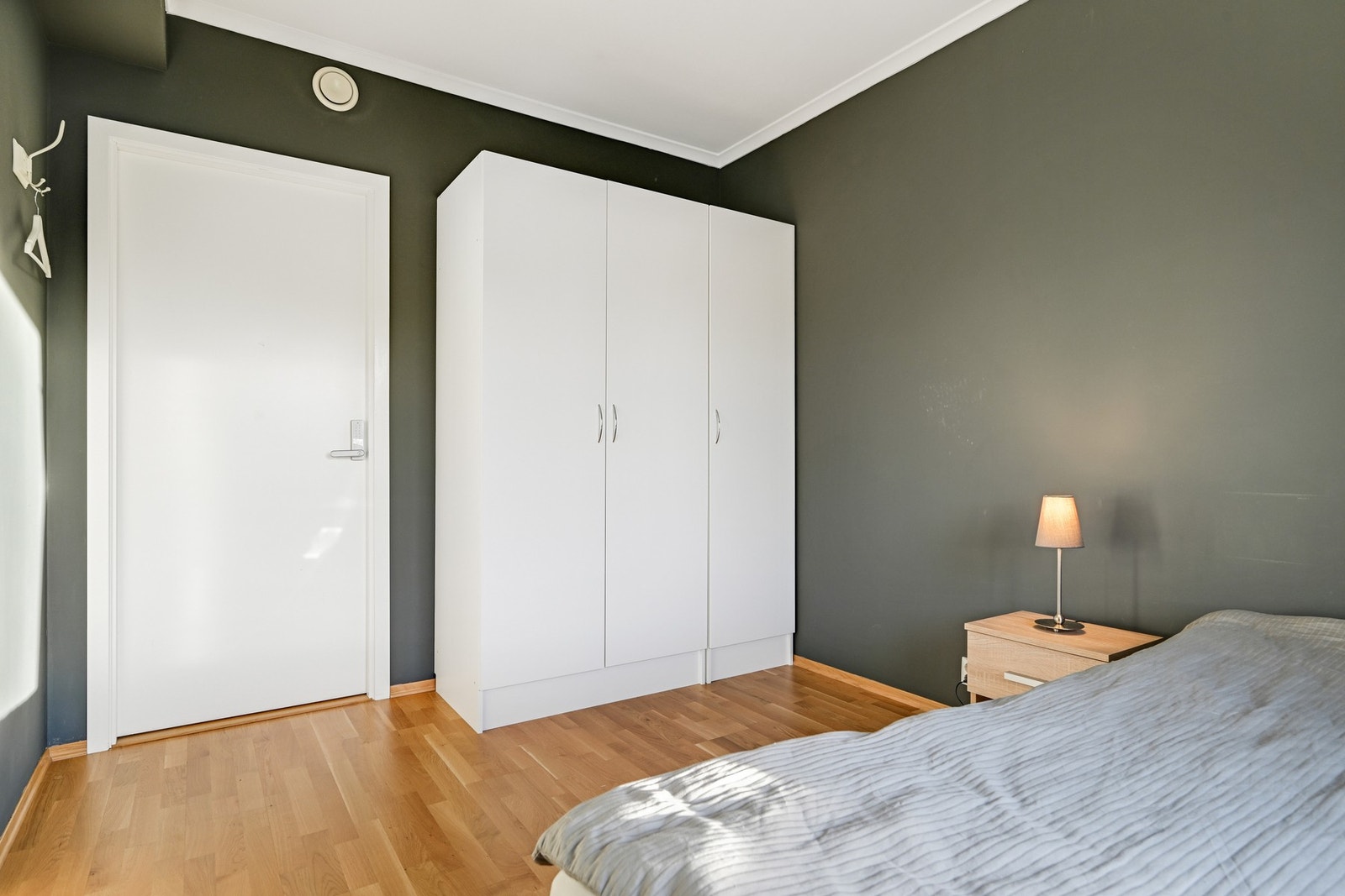 Hovedsoverommet er stort med inngang til en egen bod/teknisk rom Galleribilde