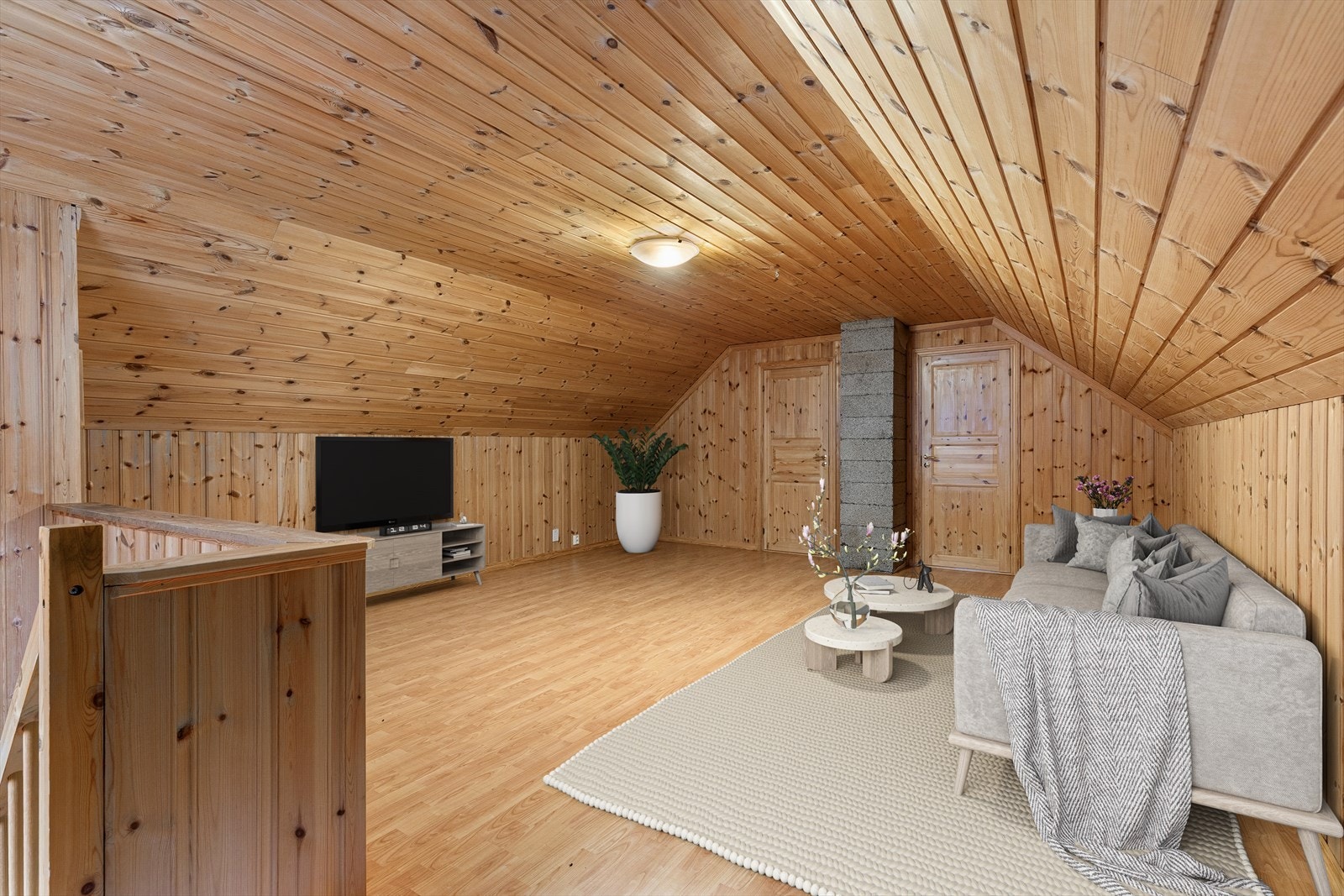 I 2. Etasje finn ein ei romsleg tv-stove og to soverom. Galleribilde